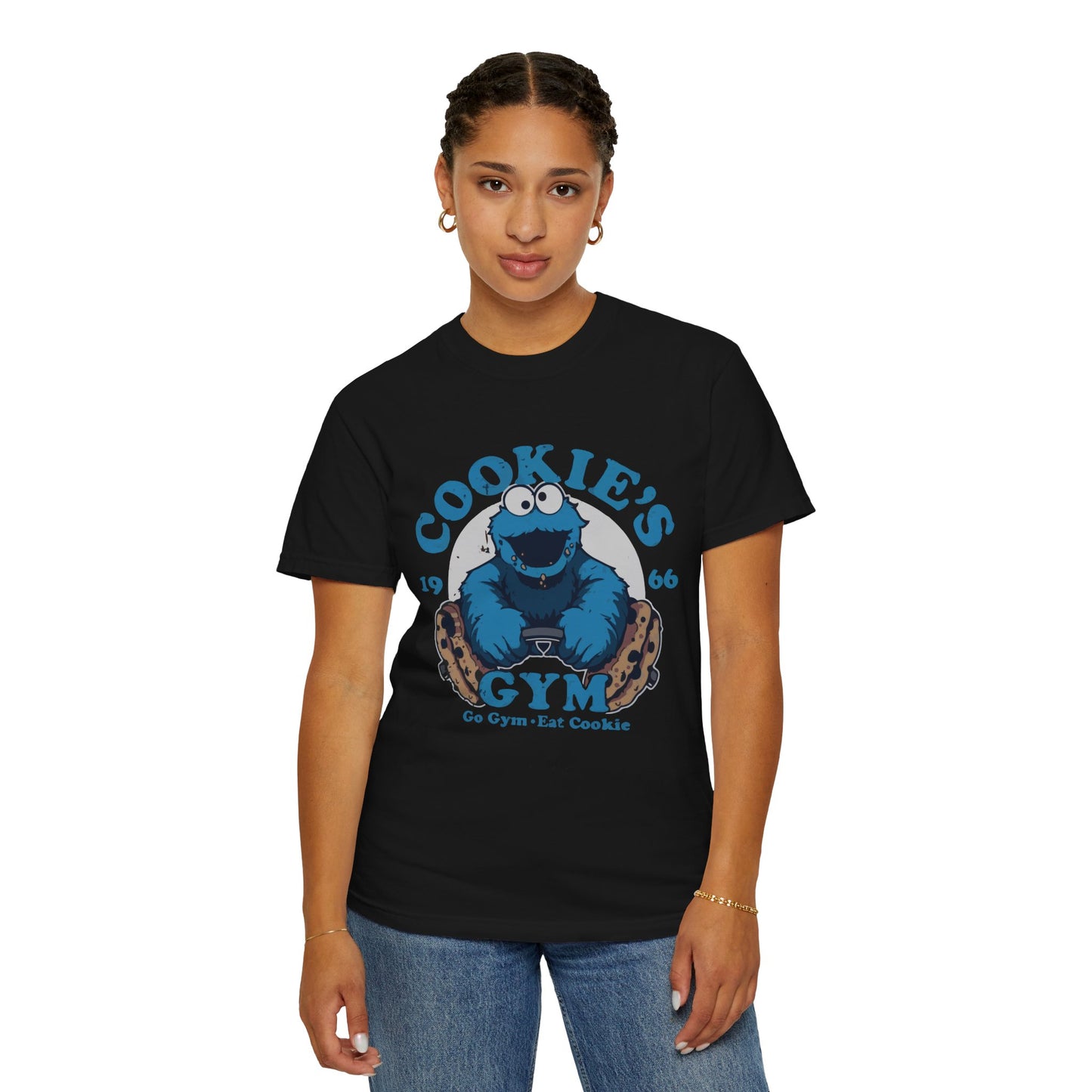 Cookie Monster Inspired Unisex T-Shirt, Fun Gift for Gamers, Casual Wear, Birthday Gift, Kitchen & Gym Motivation