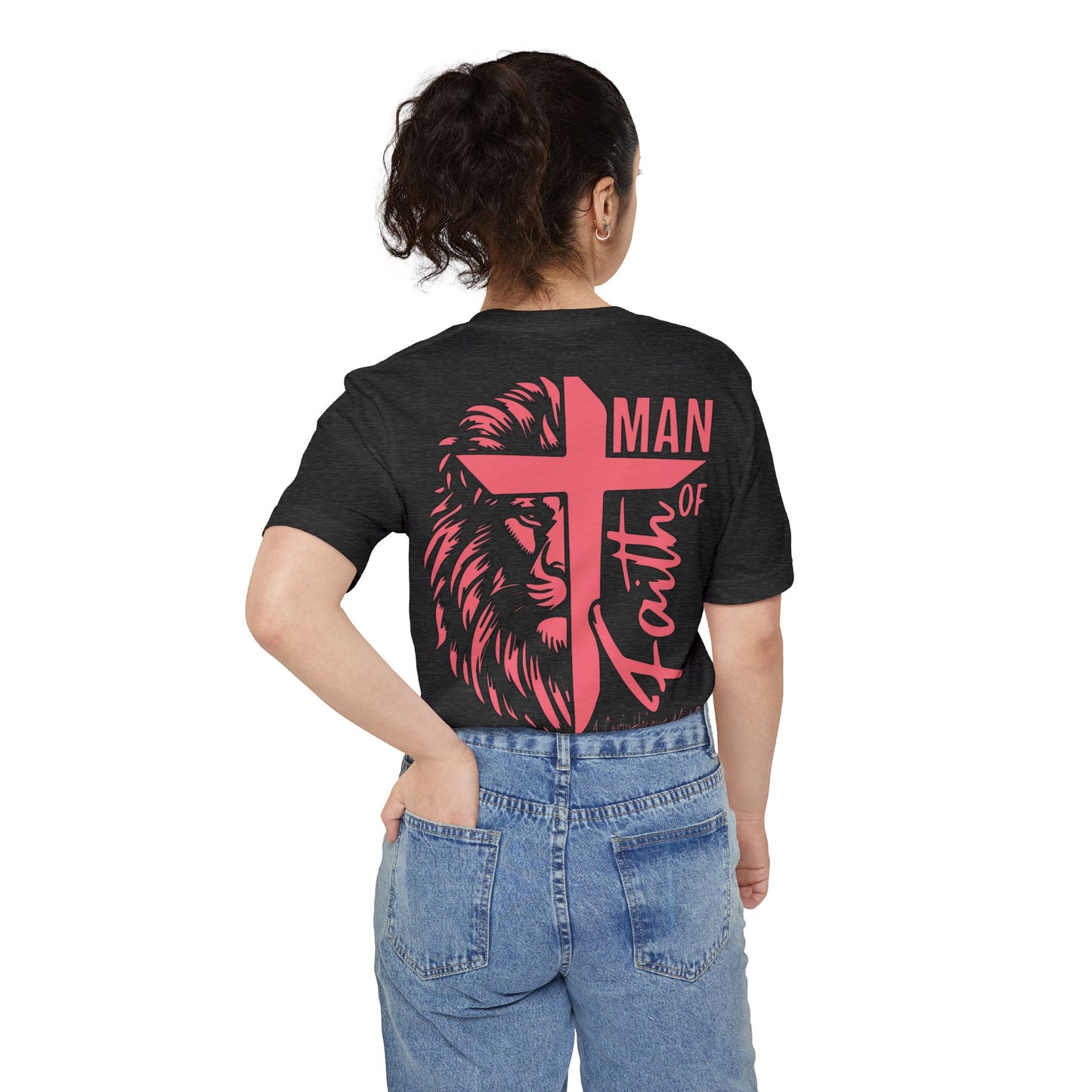 Faith-Inspired Unisex Pocket T-shirt - Perfect for Christian Men, Everyday Wear, Gifts for Dad, and Faith Celebrations
