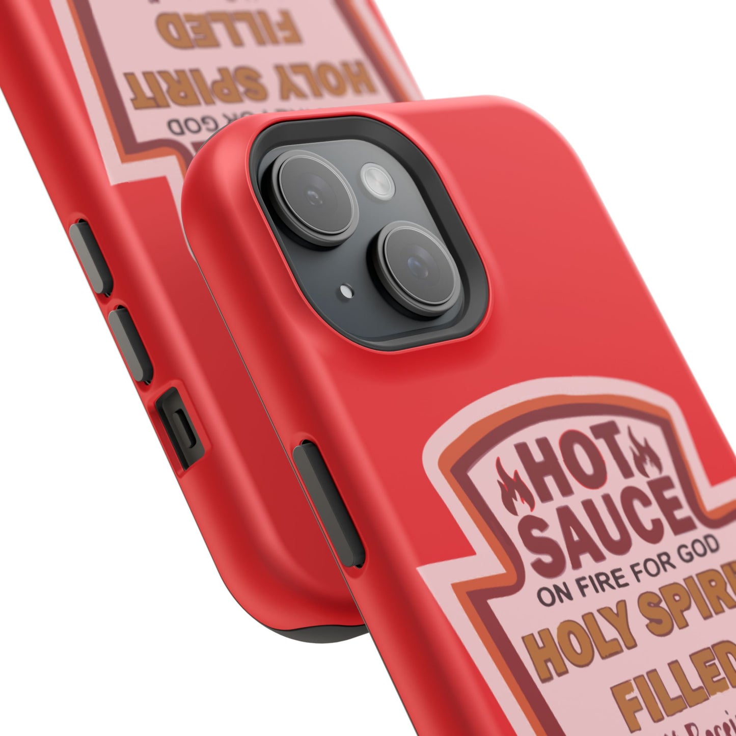 Holy Spirit Hot Sauce Phone Cases - Impact-Resistant, Christian Gift, Spiritual Reminder, Unique Design, Faith-Based Accessory