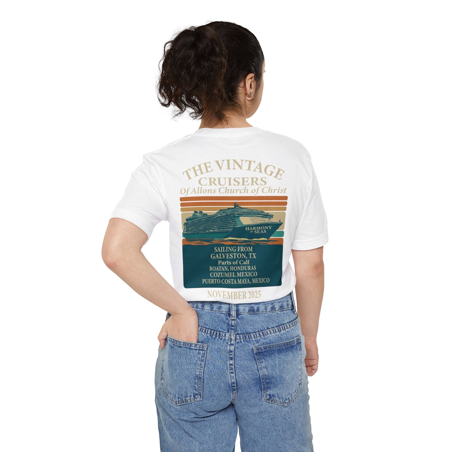 Retro Allons Church of Christ Pocket T-shirt