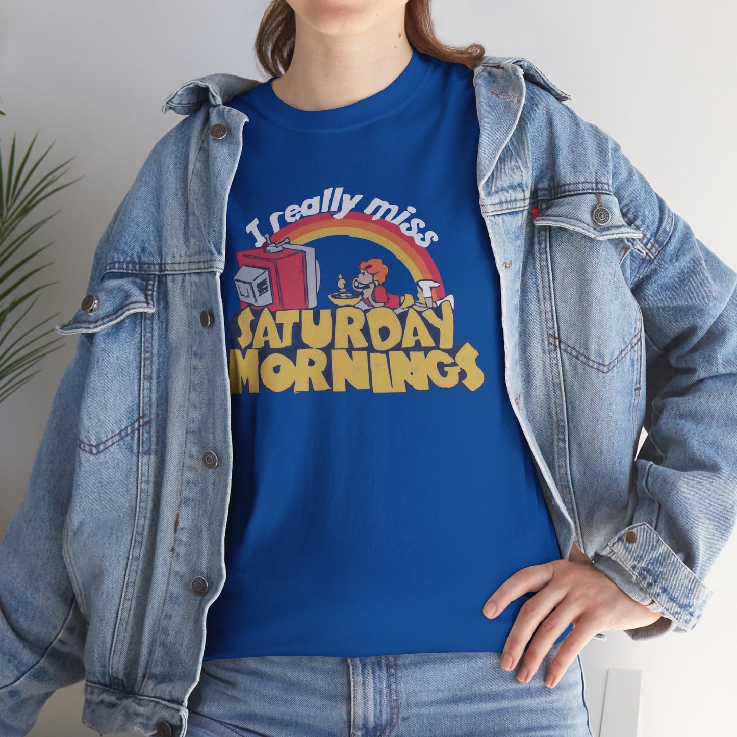 Retro Saturday Mornings Tee, Vintage Cartoon Shirt, Unisex Cotton Tee, Cozy Weekend Vibe, Perfect Gift for Nostalgia Lovers