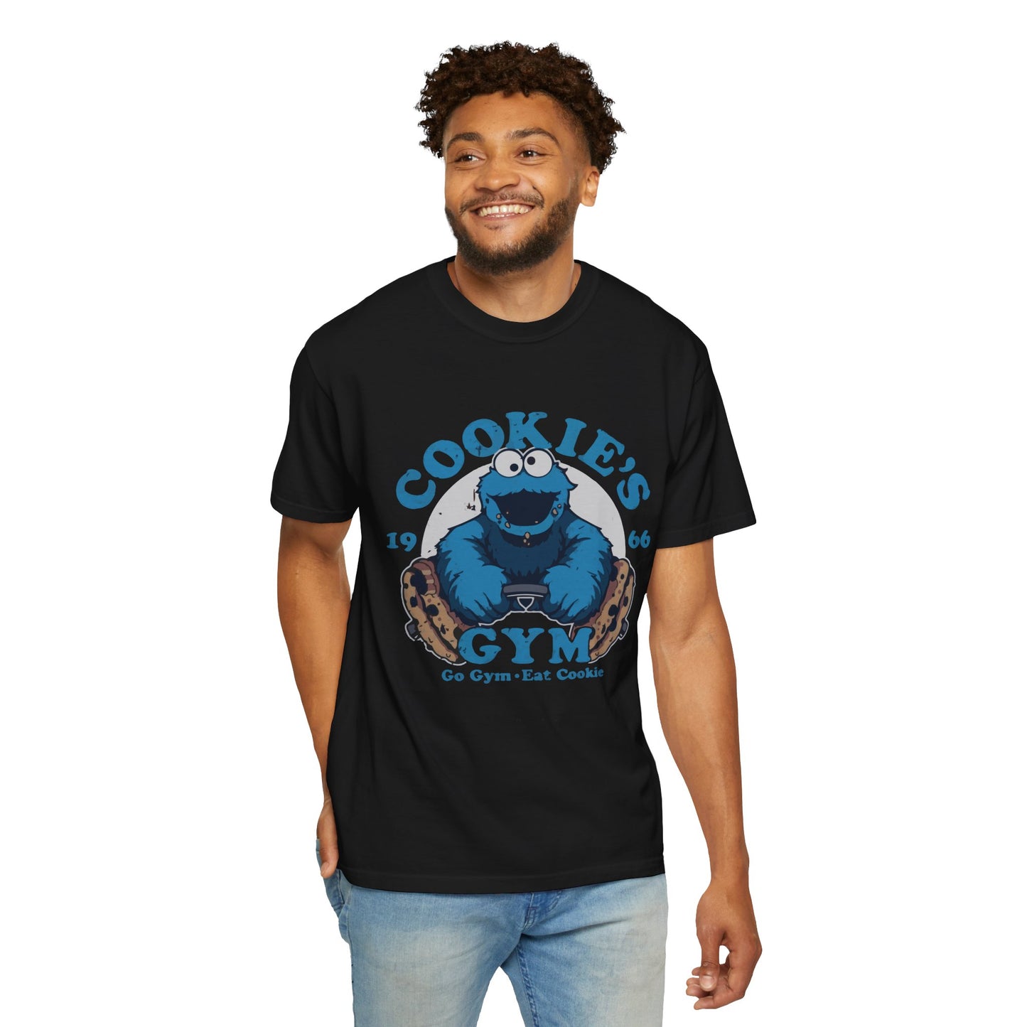 Cookie Monster Inspired Unisex T-Shirt, Fun Gift for Gamers, Casual Wear, Birthday Gift, Kitchen & Gym Motivation