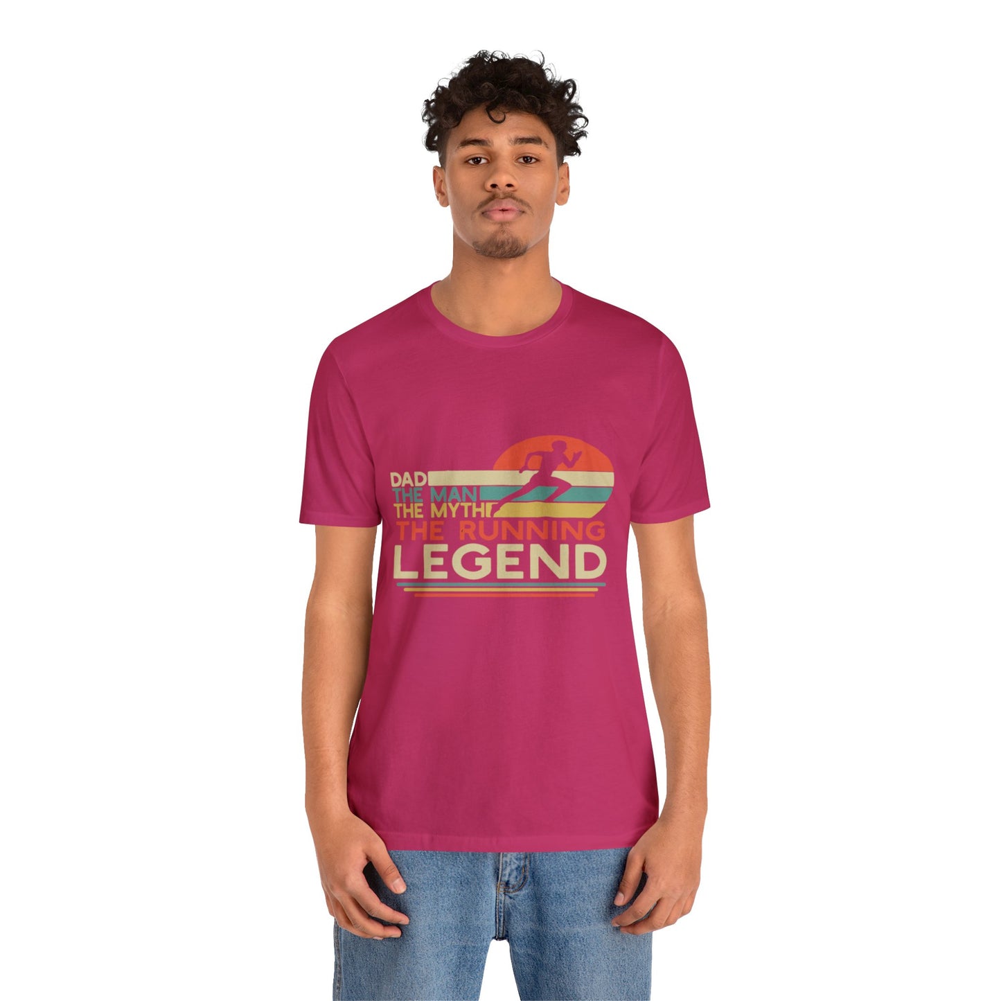 The man. The Myth, The Runner Unisex Jersey Short Sleeve Tee