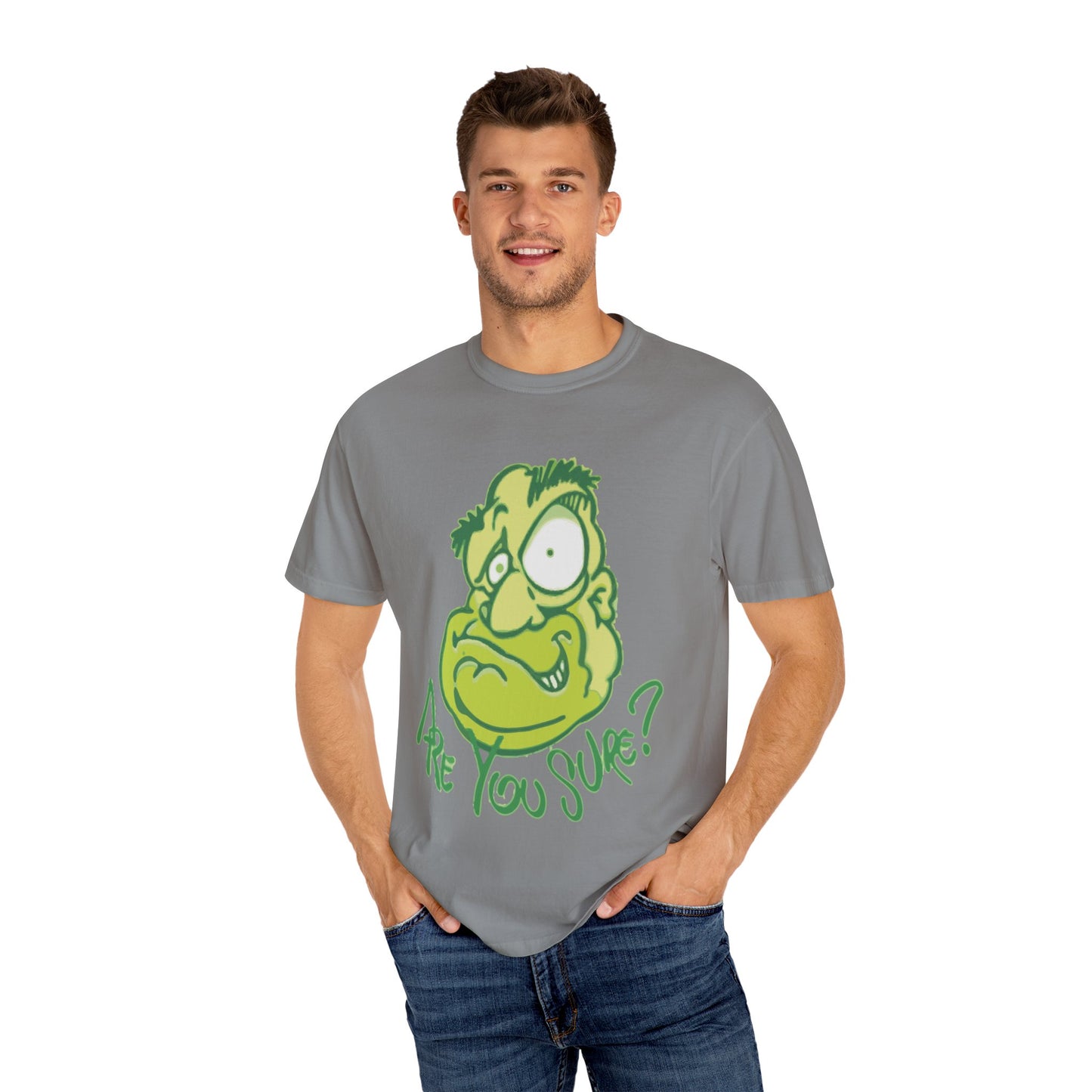 Unisex Garment-Dyed T-Shirt with Quirky Cartoon Design - Perfect for Casual Wear, Gifting, Parties, and Everyday Comfort