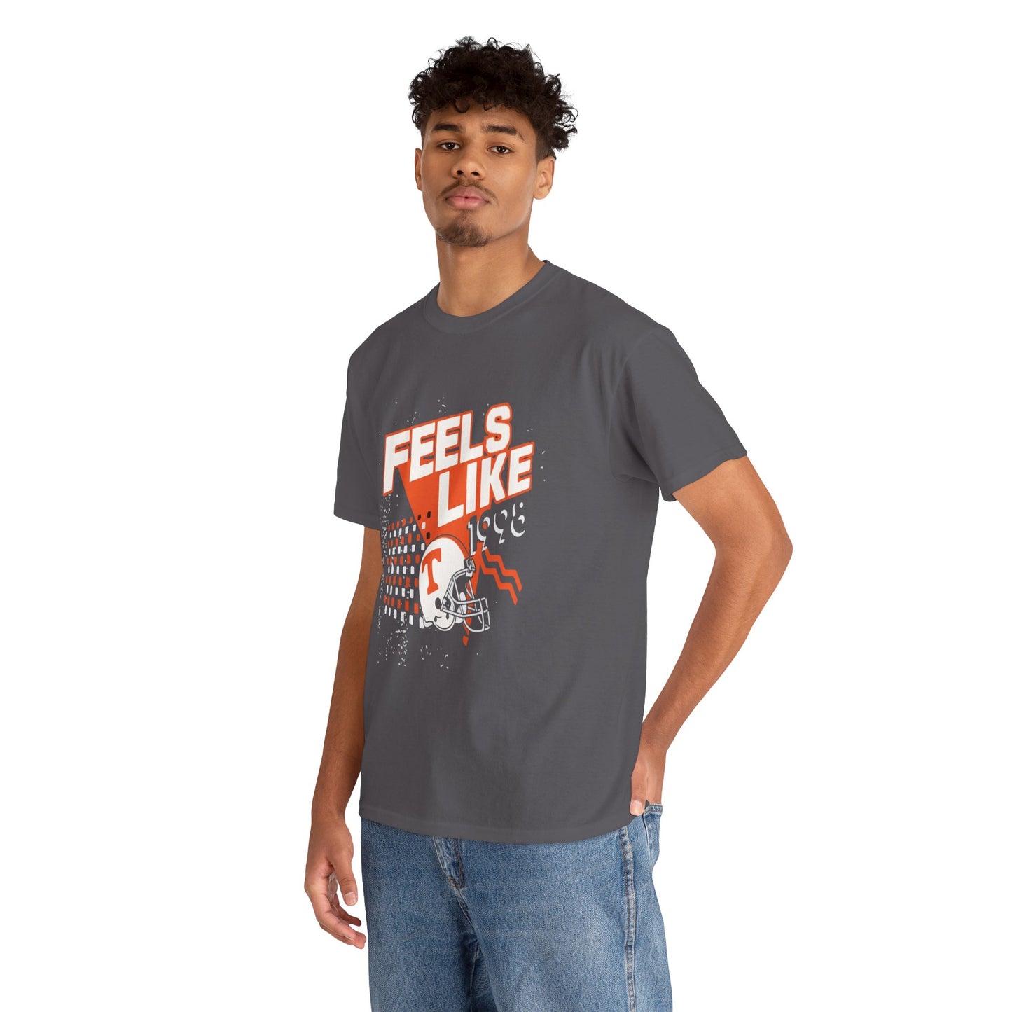 Unisex Heavy Cotton Tee - 'Feels Like' Retro Football Tee, Casual Style, Game Day Shirt, Gift for Sports Fans, Outdoor Activities