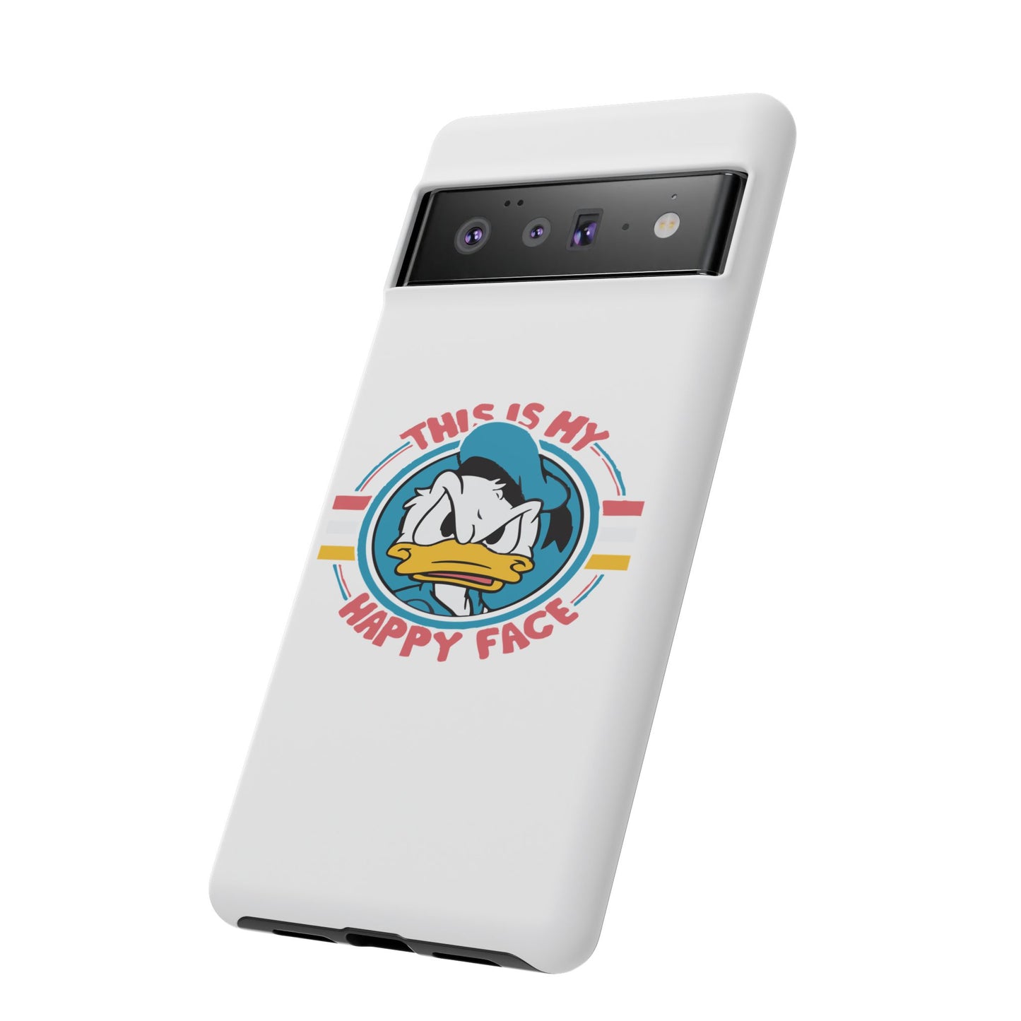Tough Cases: This is My Happy Face Phone Case, Funny Phone Case, Donald Duck Case, Cute Phone Accessory, Gift for Disney Fans