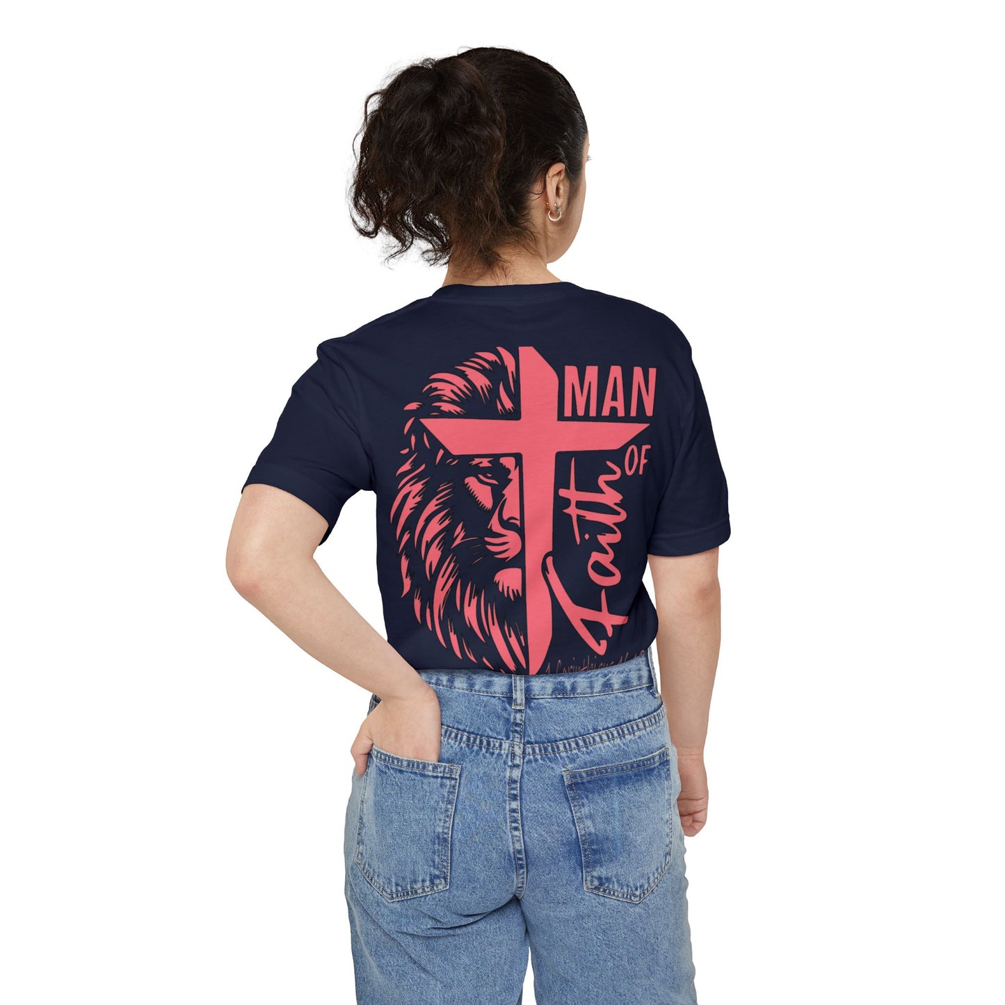 Faith-Inspired Unisex Pocket T-shirt - Perfect for Christian Men, Everyday Wear, Gifts for Dad, and Faith Celebrations