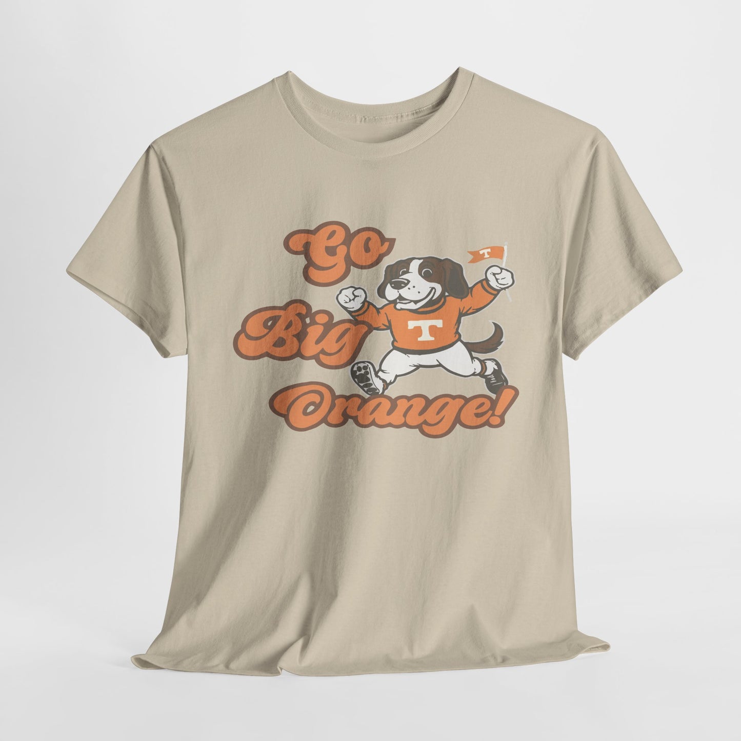 Go Big Orange Unisex Heavy Cotton Tee, Sports Fan Shirt, Casual Wear, College Game Day Top, Gift for Sports Enthusiasts
