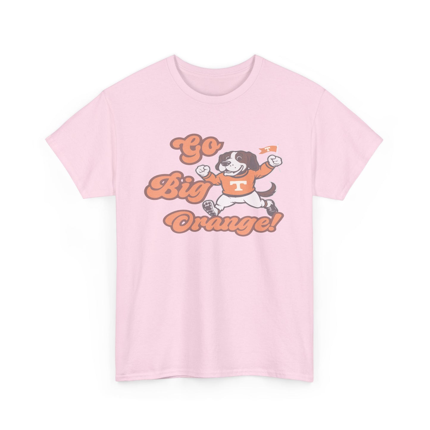 Go Big Orange Unisex Heavy Cotton Tee, Sports Fan Shirt, Casual Wear, College Game Day Top, Gift for Sports Enthusiasts