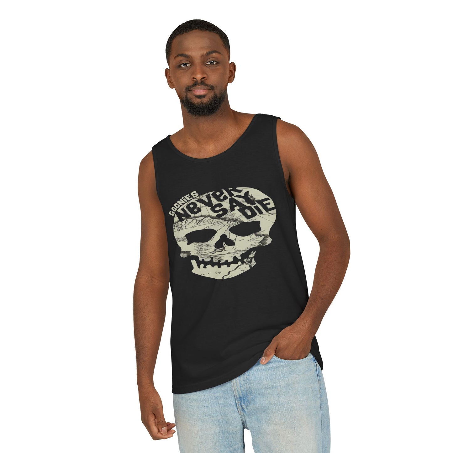 Cool Skull Graphic Tank Top, Unisex Summer Tee, Beachwear, Festival Outfit, Casual Wear, Graphic Apparel