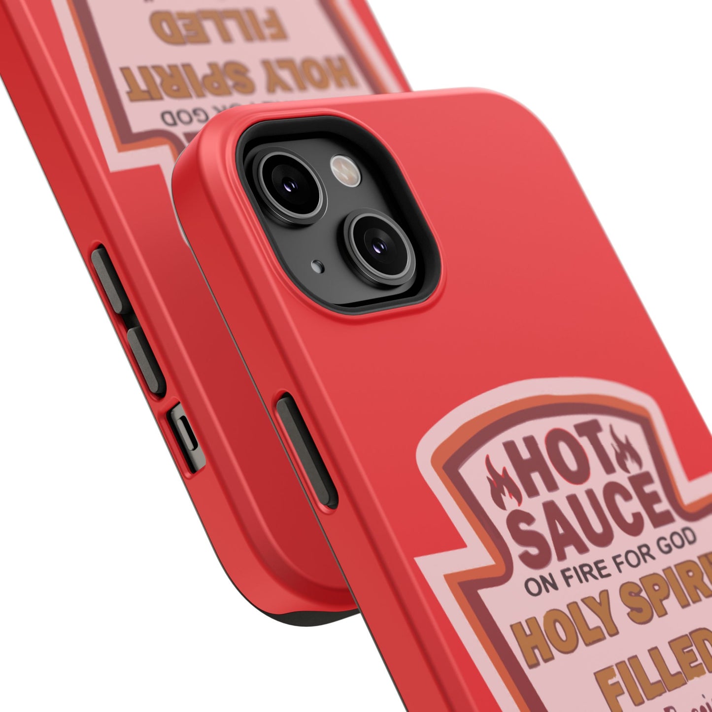 Holy Spirit Hot Sauce Phone Cases - Impact-Resistant, Christian Gift, Spiritual Reminder, Unique Design, Faith-Based Accessory