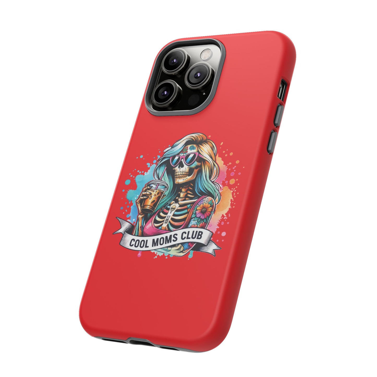 Cool Moms Club Phone Case - Tough Cases, Funky Phone Cover, Gift for Moms, Skeleton Design, Trendy Tech Accessories
