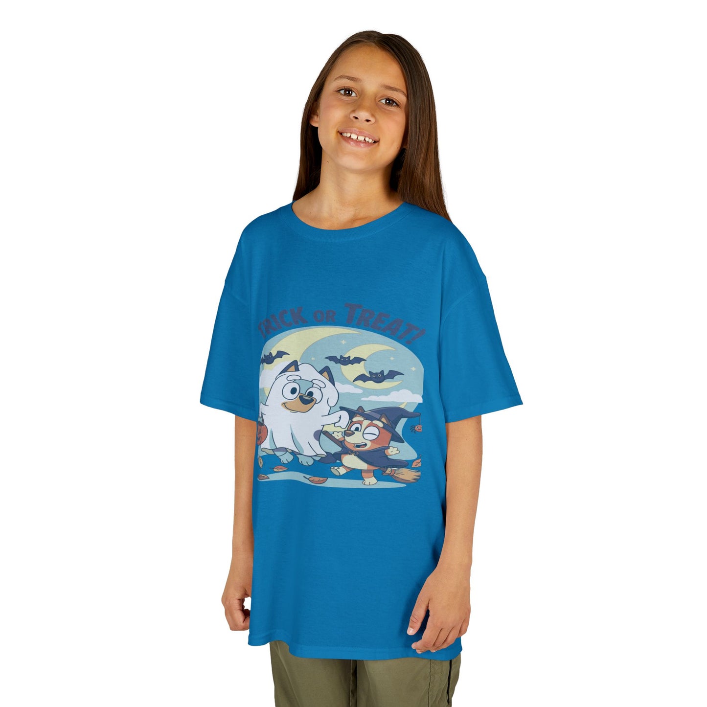 Kids Halloween T-Shirt, Trick or Treat Tee, Fun Ghost & Owl Shirt, Spooky Season Apparel, Cute Costume Top for Kids