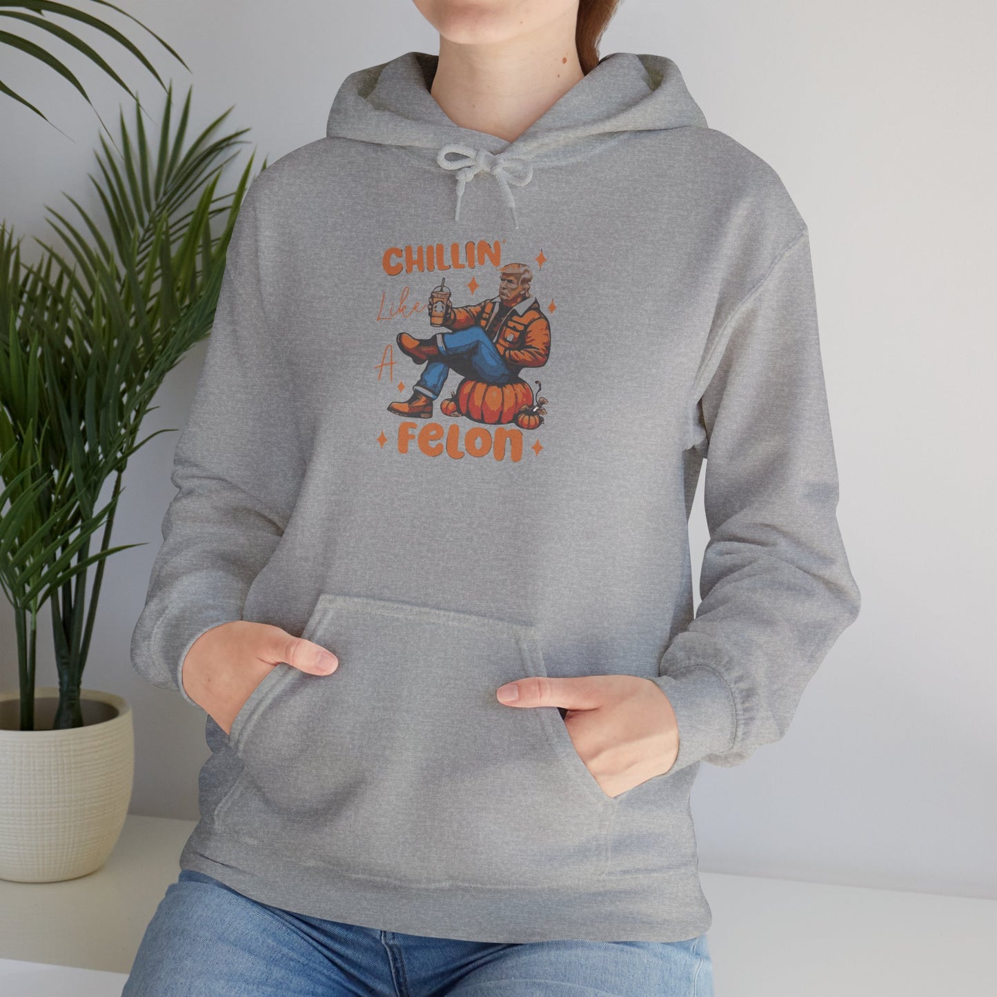 Chillin' Like a Felon Hoodie - Cozy Unisex Sweatshirt for Fall Celebrations