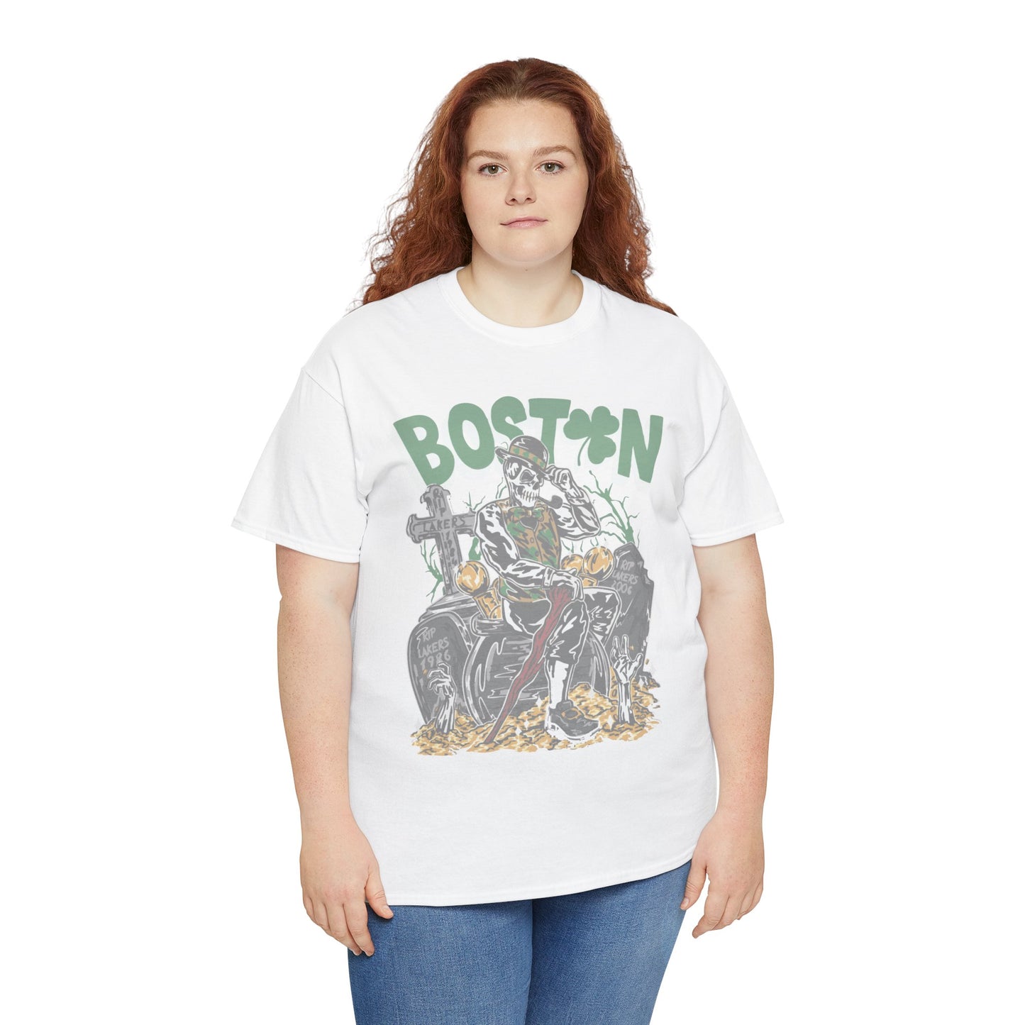 Boston Graphic Tee, Unisex Heavy Cotton T-Shirt, Vintage Boston Shirt, Irish Pride Apparel, St. Patrick's Day Gift, Casual Wear