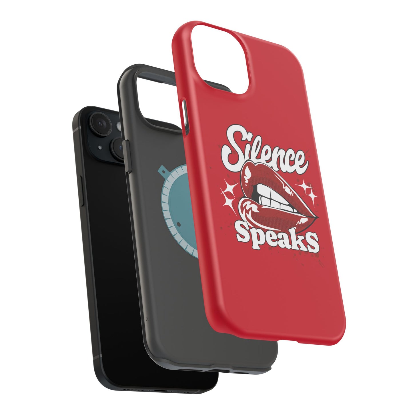 Bold Expression Magnetic Tough Cases, Phone Cover, Gift for Her, Pop Art, Trendy Accessory, Silence Speaks Design