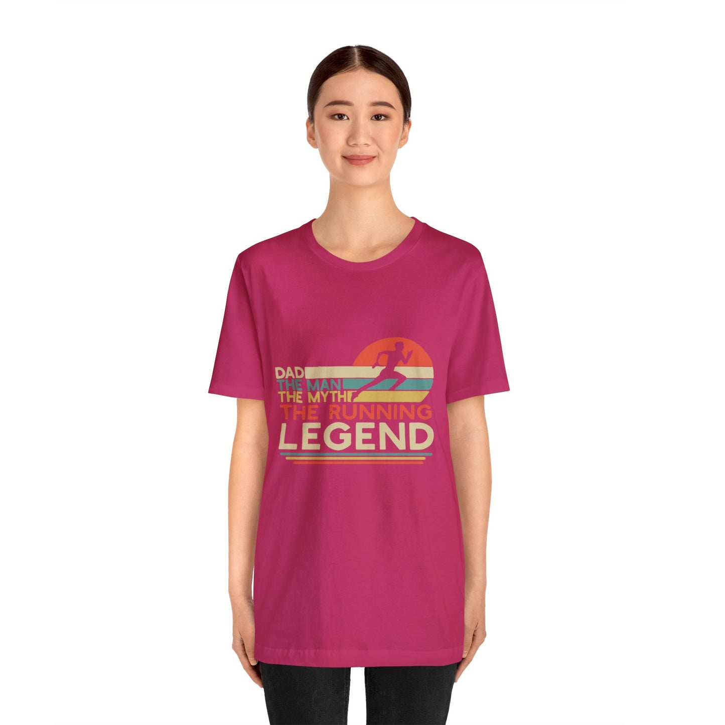 The man. The Myth, The Runner Unisex Jersey Short Sleeve Tee