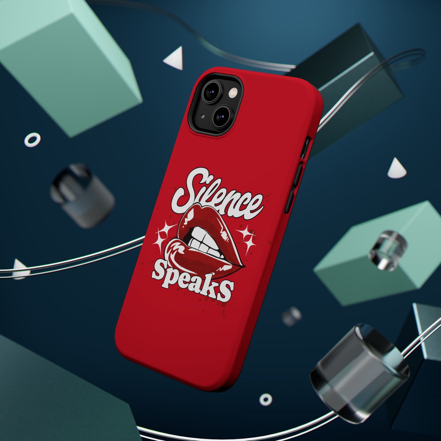 Bold Expression Magnetic Tough Cases, Phone Cover, Gift for Her, Pop Art, Trendy Accessory, Silence Speaks Design