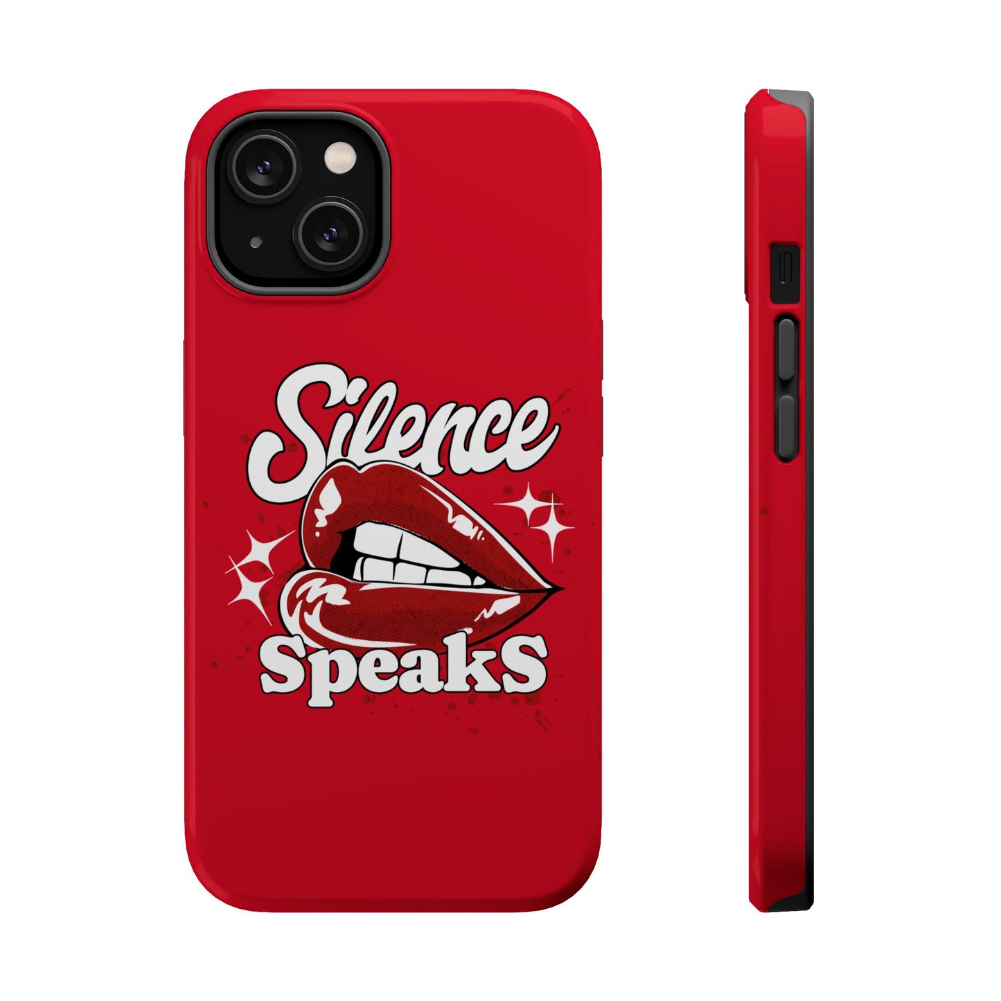 Bold Expression Magnetic Tough Cases, Phone Cover, Gift for Her, Pop Art, Trendy Accessory, Silence Speaks Design