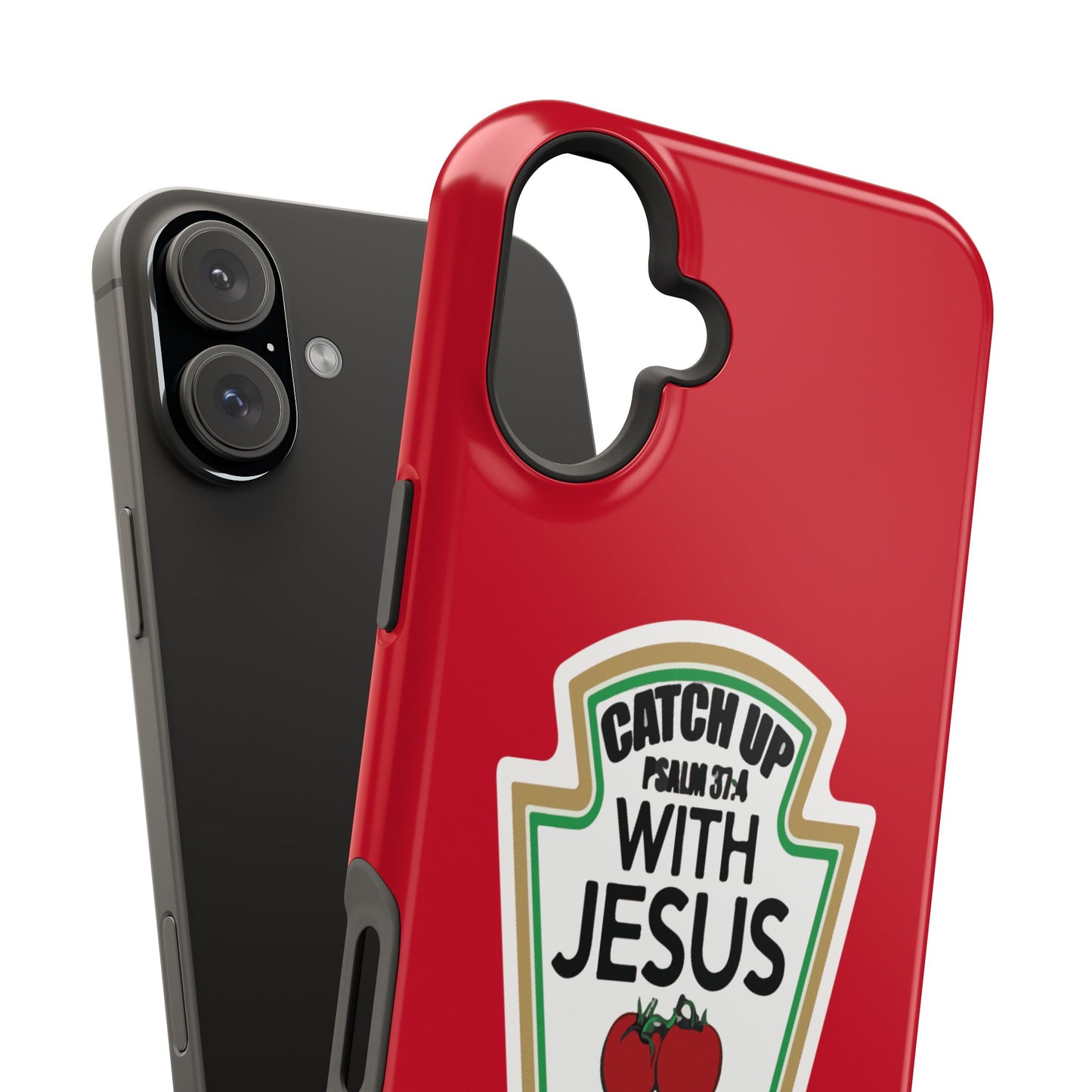 Fun Christian Phone Case, Catch Up with Jesus, Impact-Resistant, Faith-Based Gift, Religious Accessories, Bible Verses