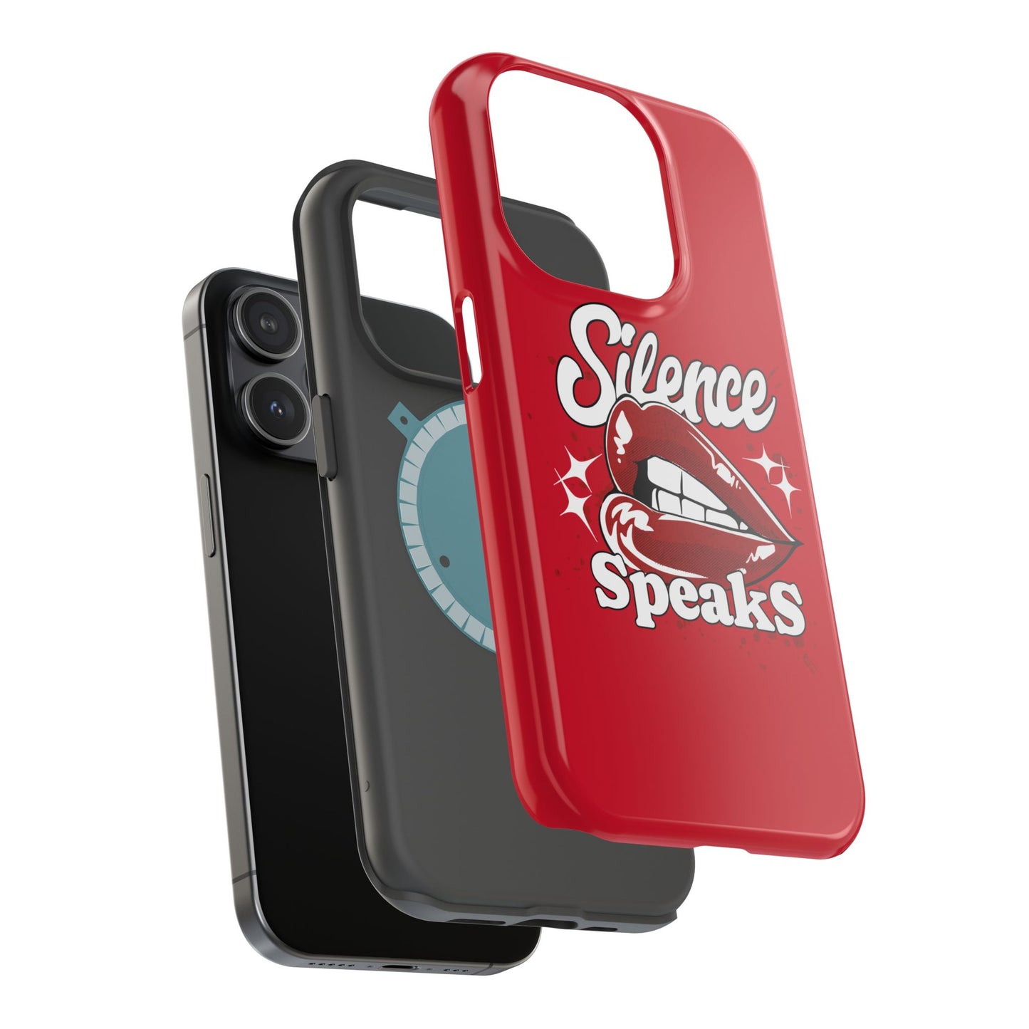 Bold Expression Magnetic Tough Cases, Phone Cover, Gift for Her, Pop Art, Trendy Accessory, Silence Speaks Design
