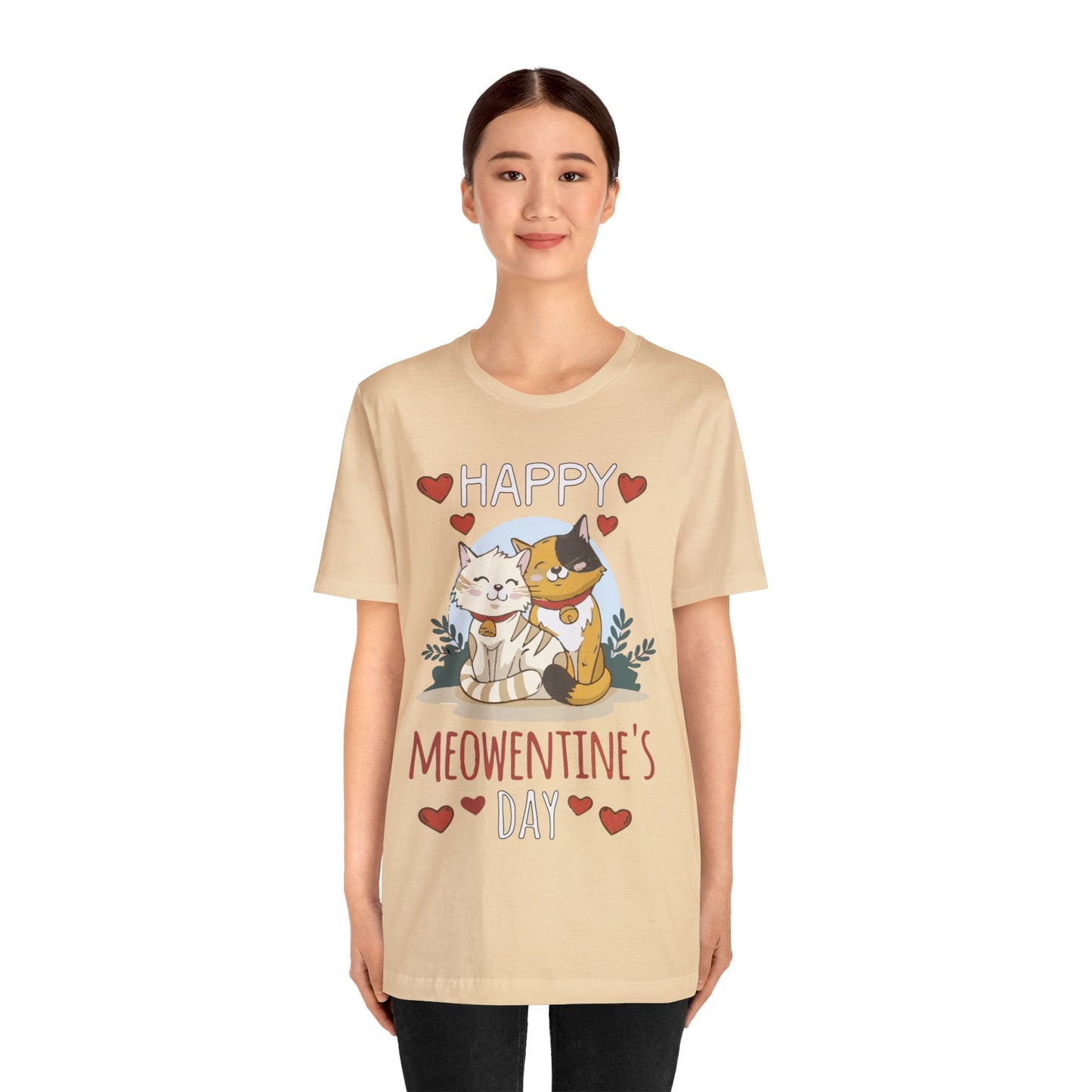 Happy Meowentine's Jersey Short Sleeve Tee