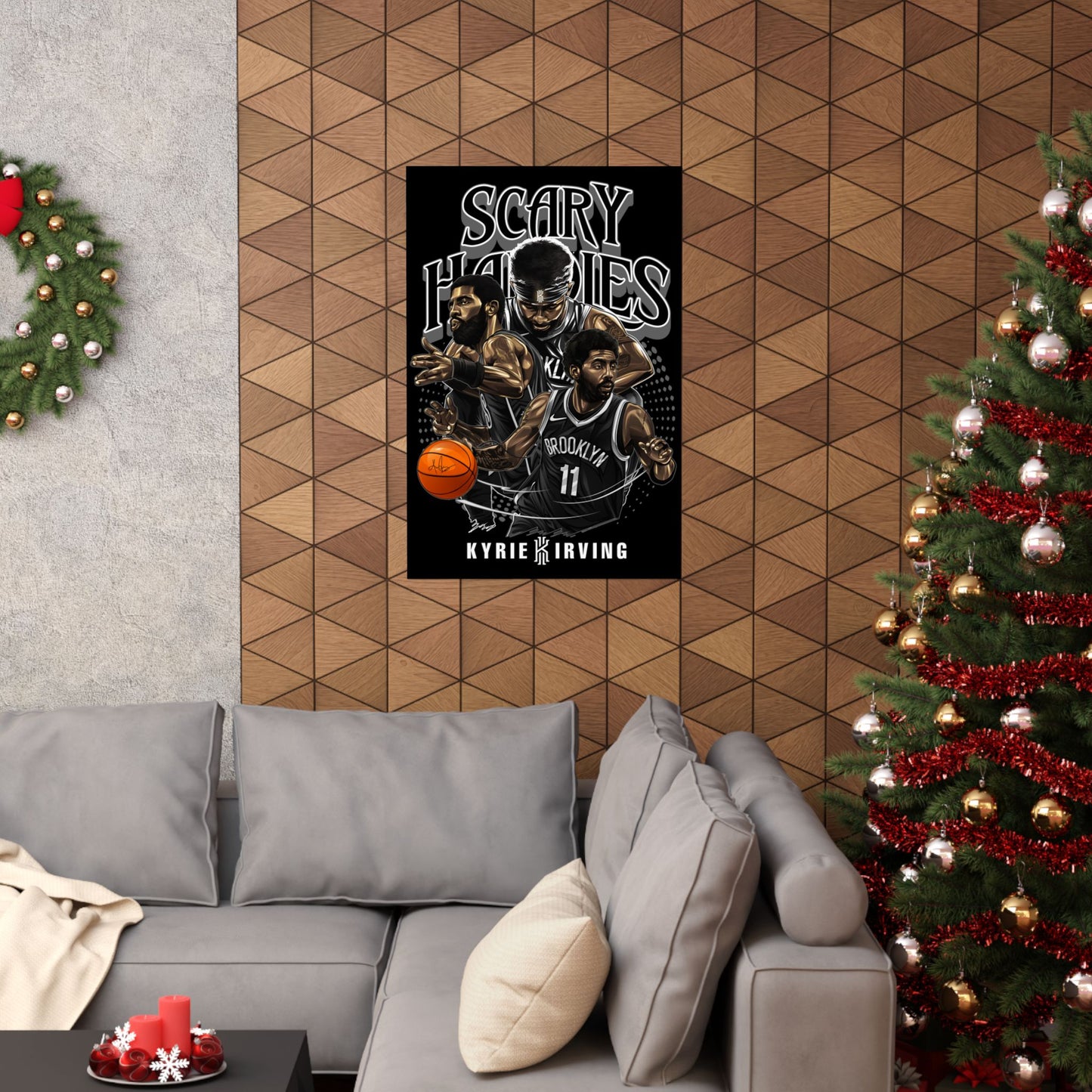 Basketball Wall Art Poster, Scary Hardies, Matte Vertical Print, Sports Decor, Gift for Fans, Home & Office Decoration