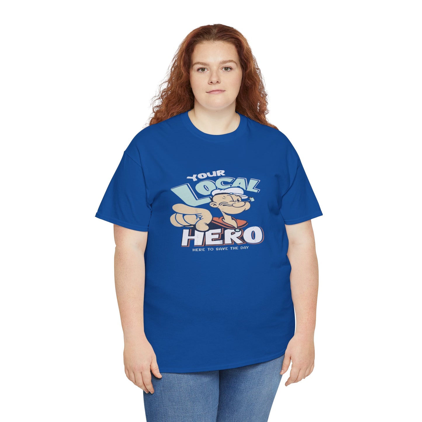 Local Hero Unisex Heavy Cotton Tee | Cool Graphic Tee for Everyday Wear, Gift for Friends, Casual Style, Birthday Gift, Gift for Heroes