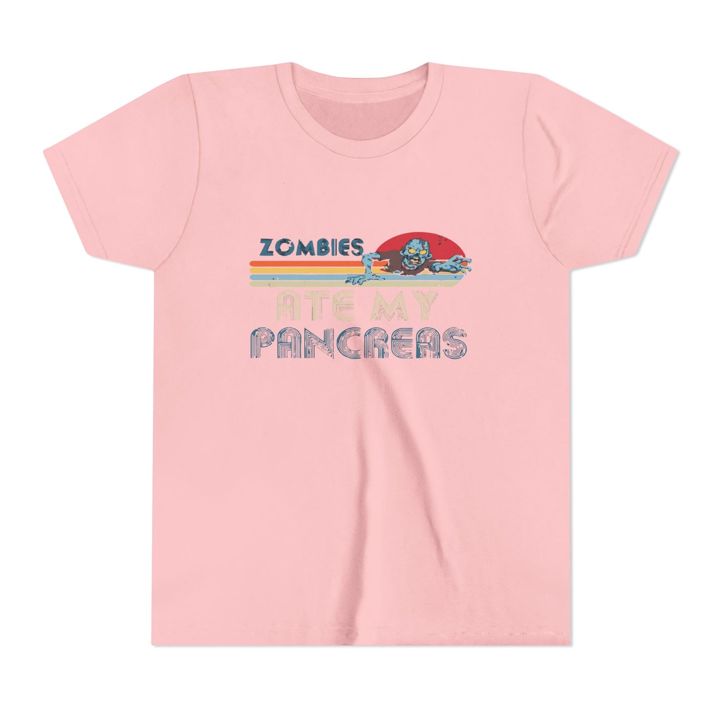 Youth Zombie Tee, Cute Graphic T-Shirt for Kids, Fun Short Sleeve Top, Halloween Costume, Gift for Little Horror Fans
