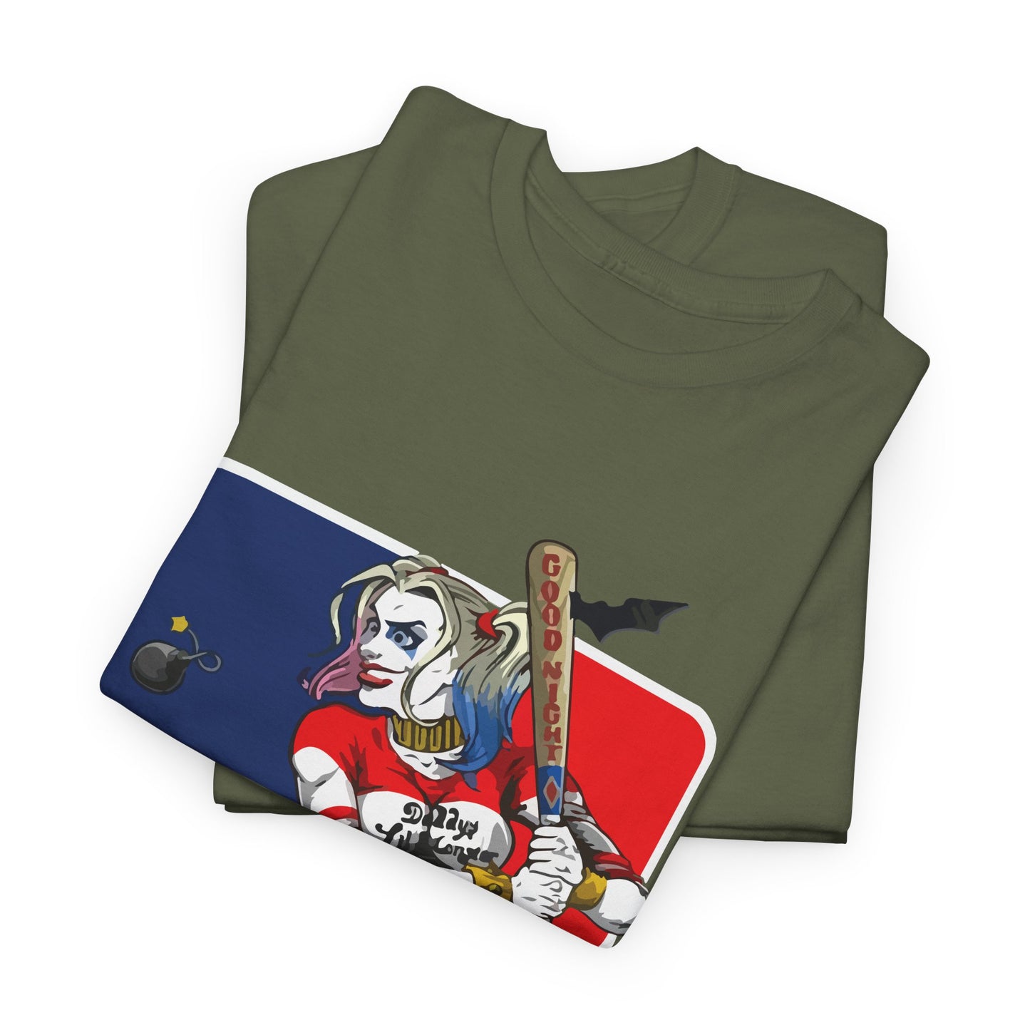 Unisex Baseball Graphic Tee - Harley Quinn DC Casual Wear for Sports Lovers