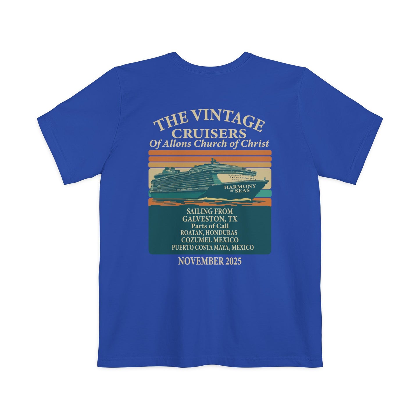 Retro Allons Church of Christ Pocket T-shirt