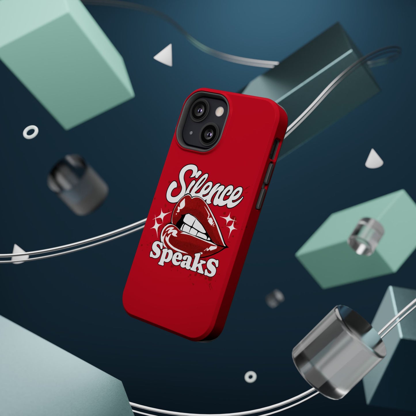 Bold Expression Magnetic Tough Cases, Phone Cover, Gift for Her, Pop Art, Trendy Accessory, Silence Speaks Design