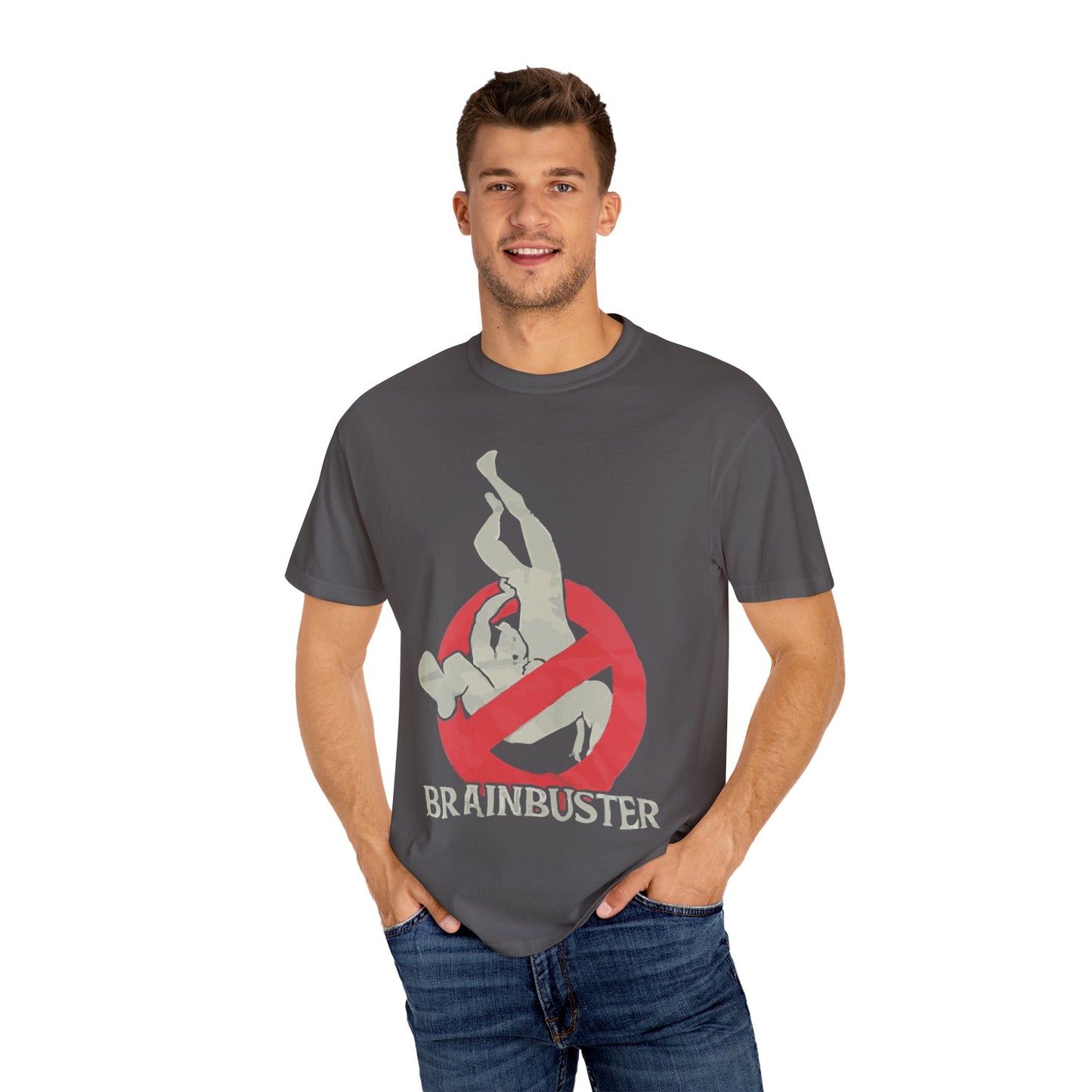 Unisex Fun Graphic T-Shirt, Graphic Tee, Casual Wear, Gift for Wrestling Fans, Brainbuster Design, Humor Apparel, Everyday Style