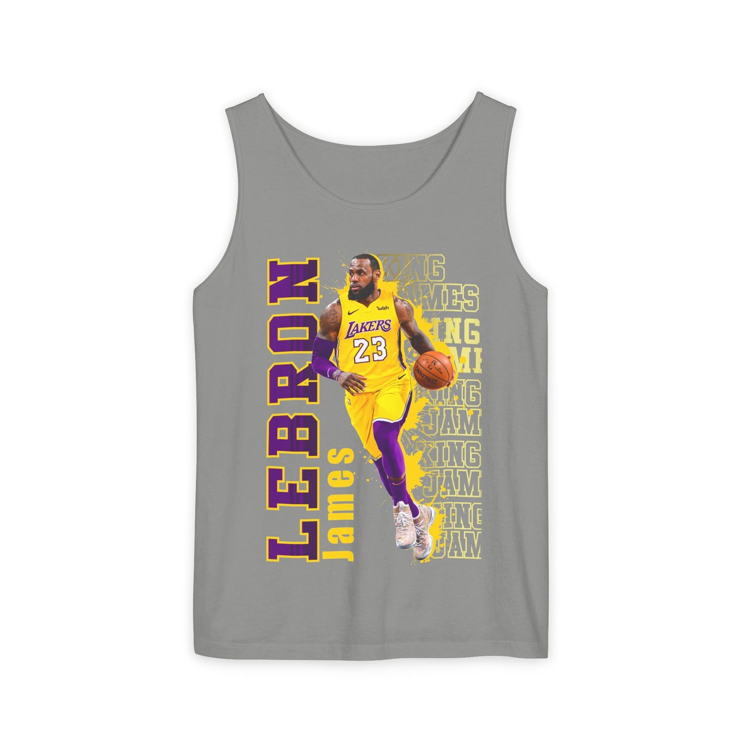 LeBron James Unisex Garment-Dyed Tank Top, Basketball Apparel, Sportswear, Summer Outfit, Fan Gear