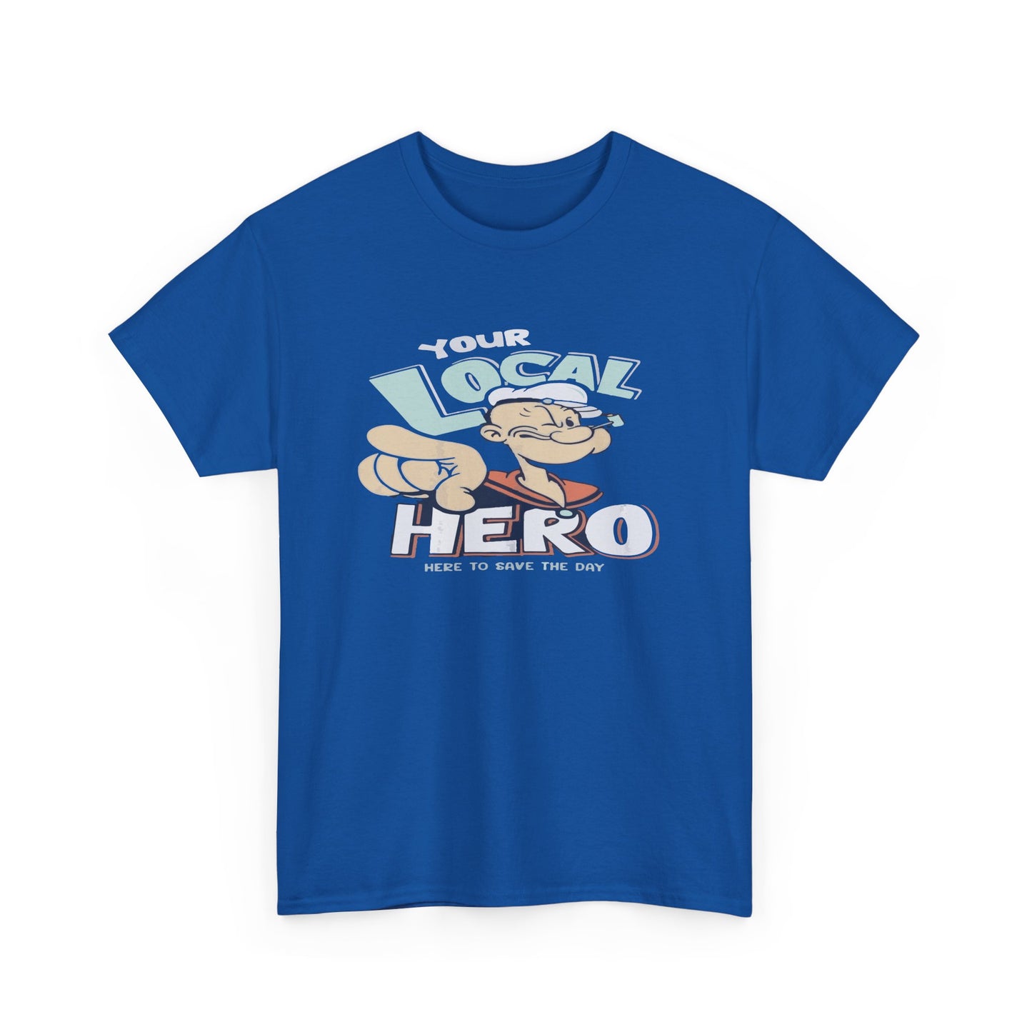 Local Hero Unisex Heavy Cotton Tee | Cool Graphic Tee for Everyday Wear, Gift for Friends, Casual Style, Birthday Gift, Gift for Heroes
