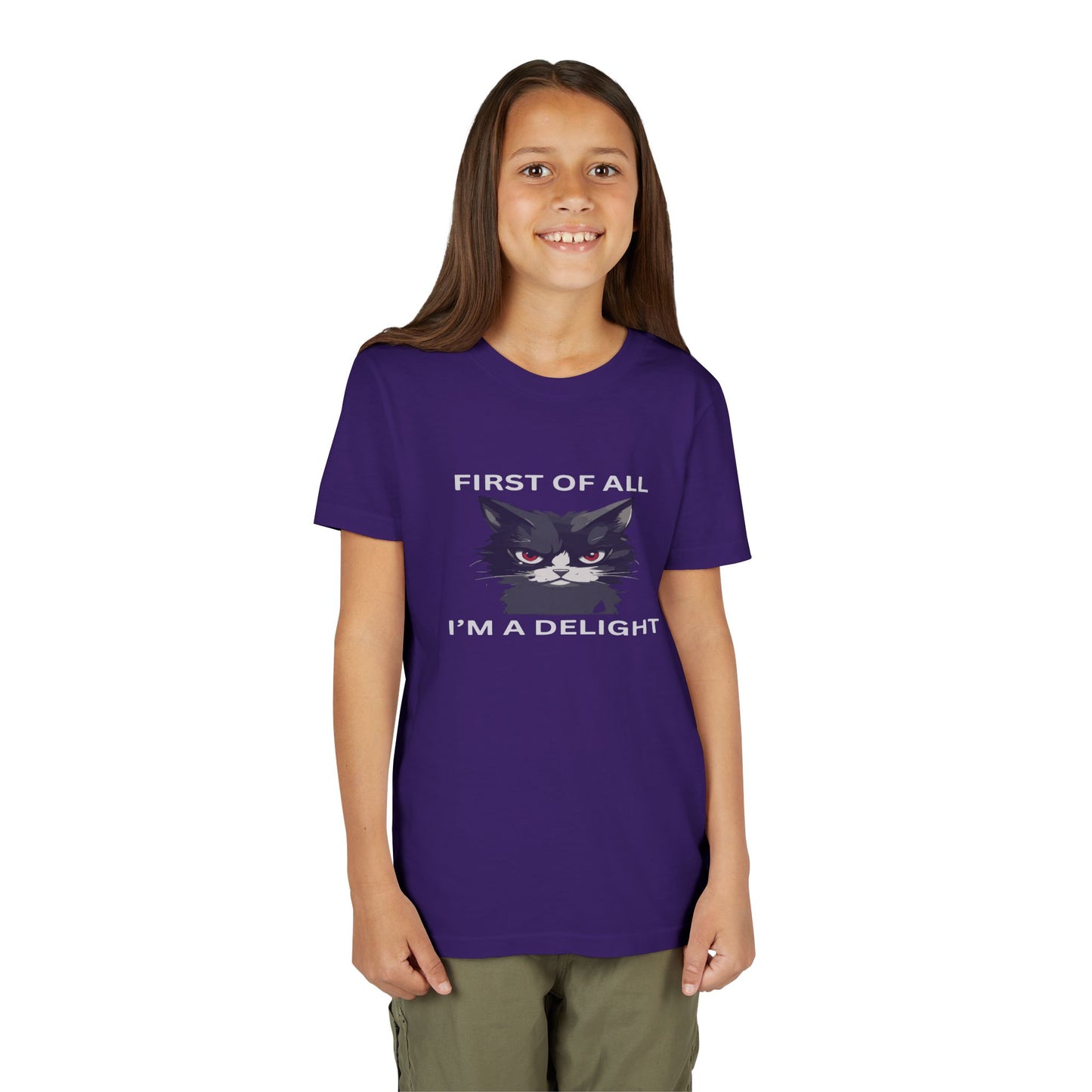 Youth Cat Humor Tee - Perfect for Cat Lovers, Birthday Gifts for Kids, Everyday Wear, Funny Quotes Shirt, Gift for Pet Lovers
