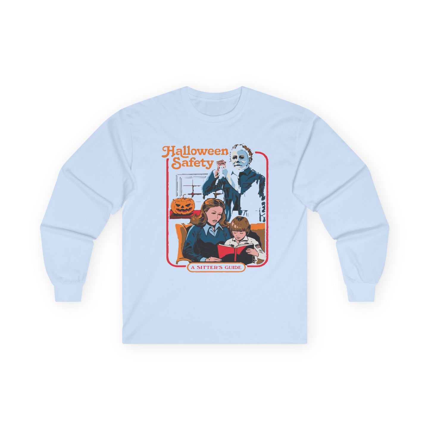 Retro Halloween Long Sleeve Tee, Unisex Tee for Fall, Halloween Safety, Spooky Season Shirt, Holiday Gift, Cozy Casual