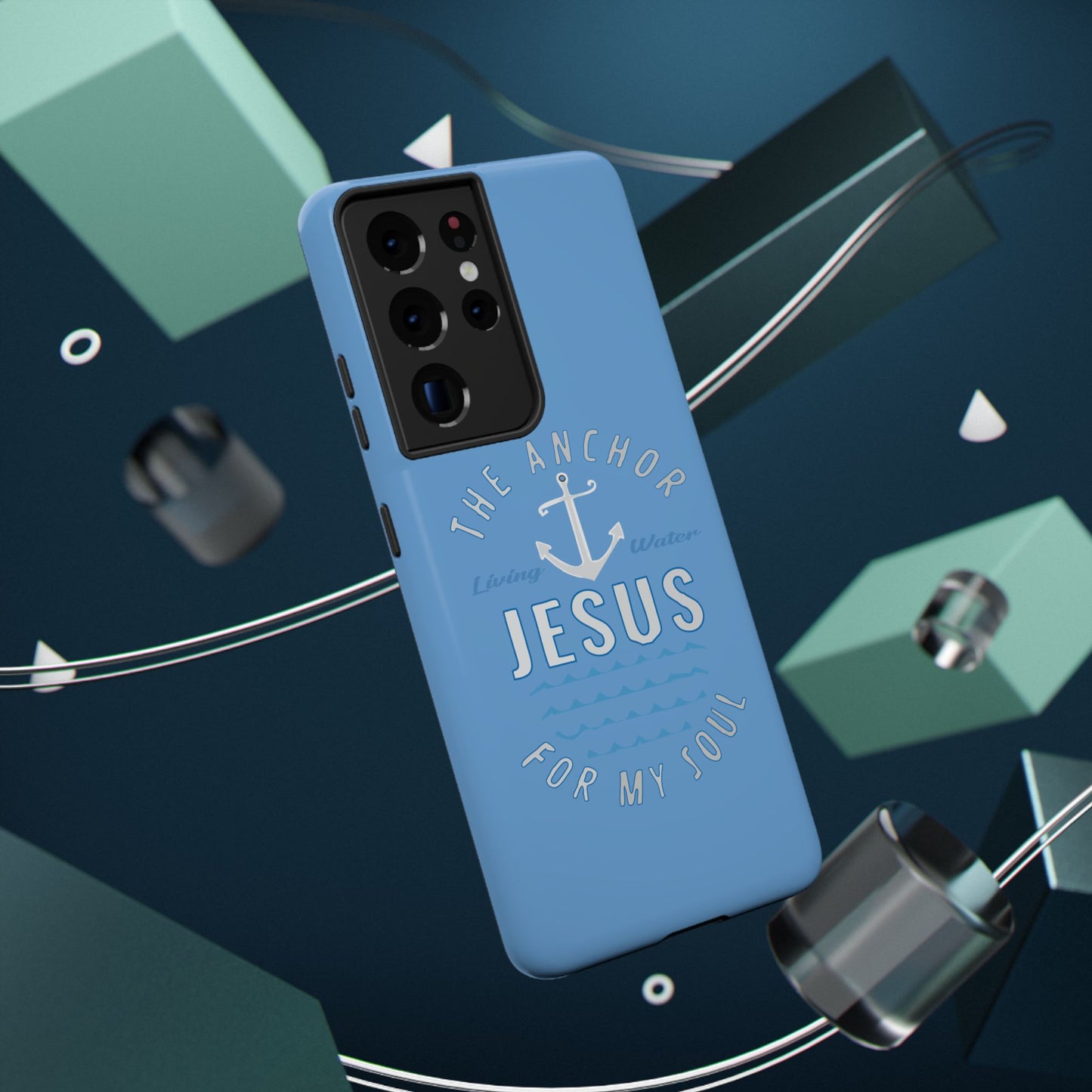 Jesus Anchor Phone Case, Christian Tech Accessories, Inspirational Gifts, Unique Phone Covers, Faith-Based Decor