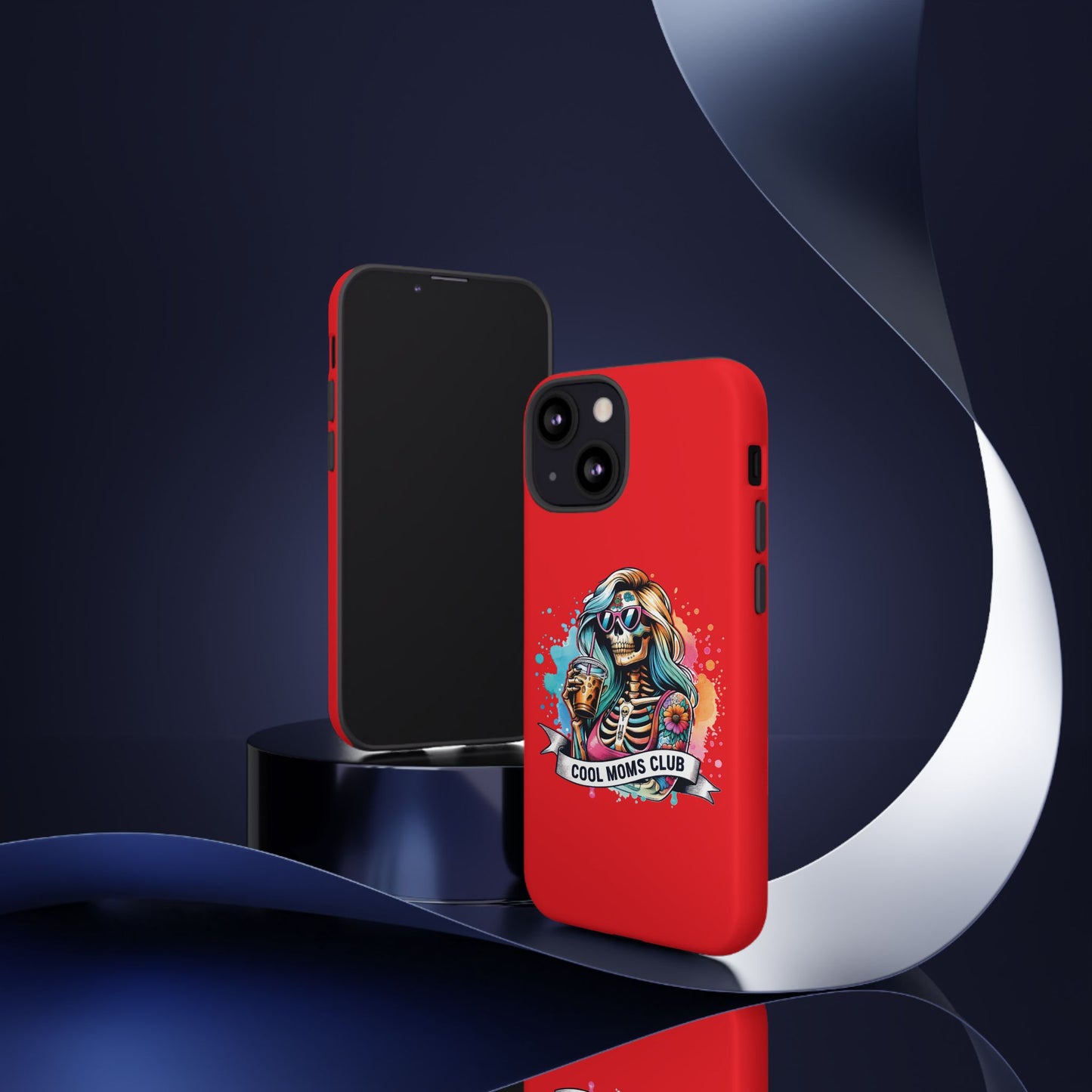 Cool Moms Club Phone Case - Tough Cases, Funky Phone Cover, Gift for Moms, Skeleton Design, Trendy Tech Accessories
