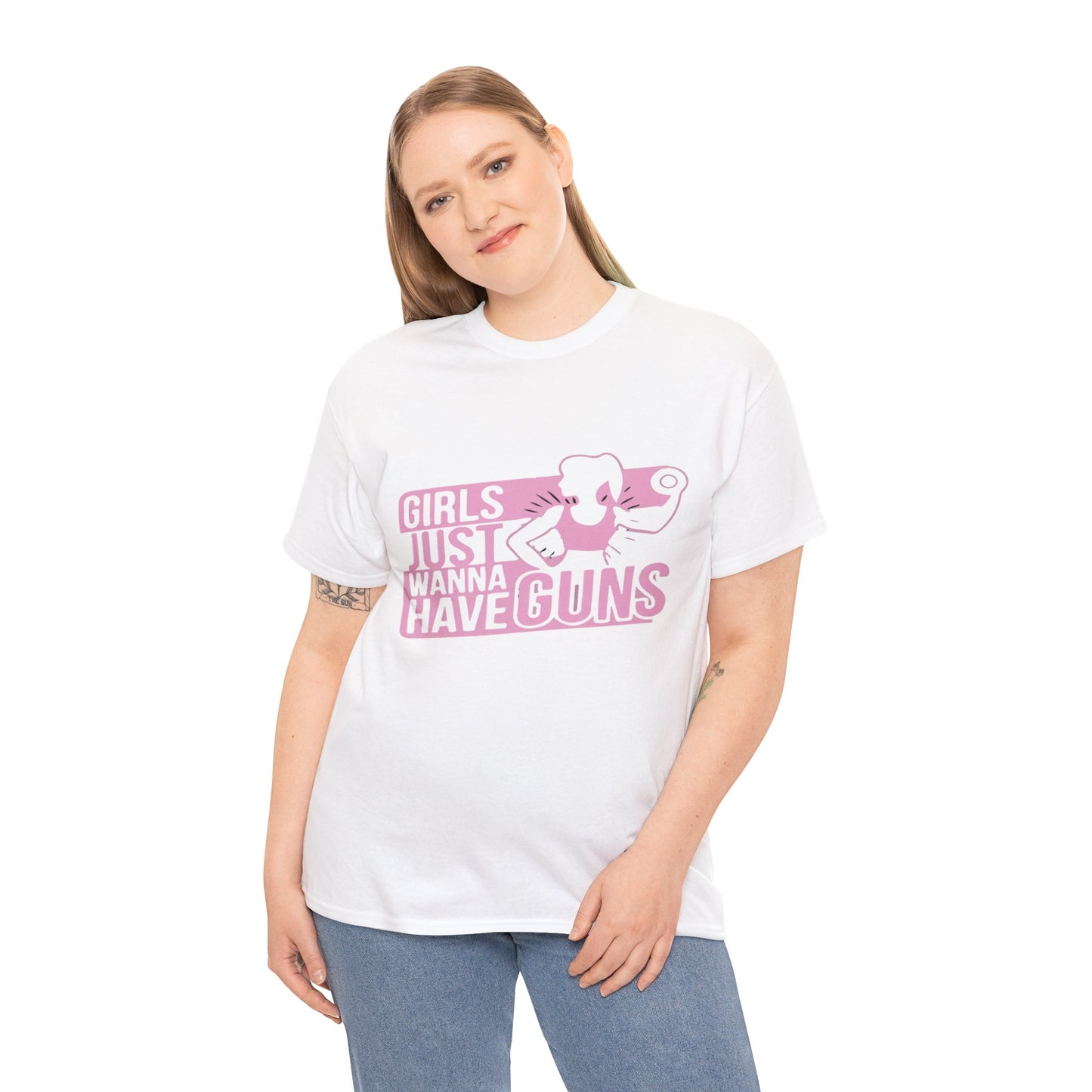 Girls Just Want To Have Guns Heavy Cotton Tee