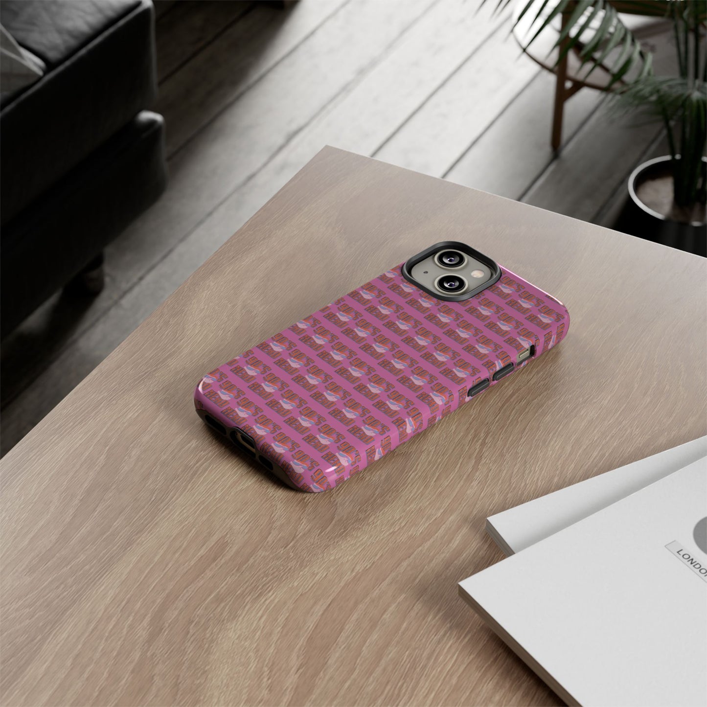 90s Vibe Phone Case, Retro Tough Cases, Gift for Nostalgia Lovers, Durable Phone Covers, 90s Themed Accessories