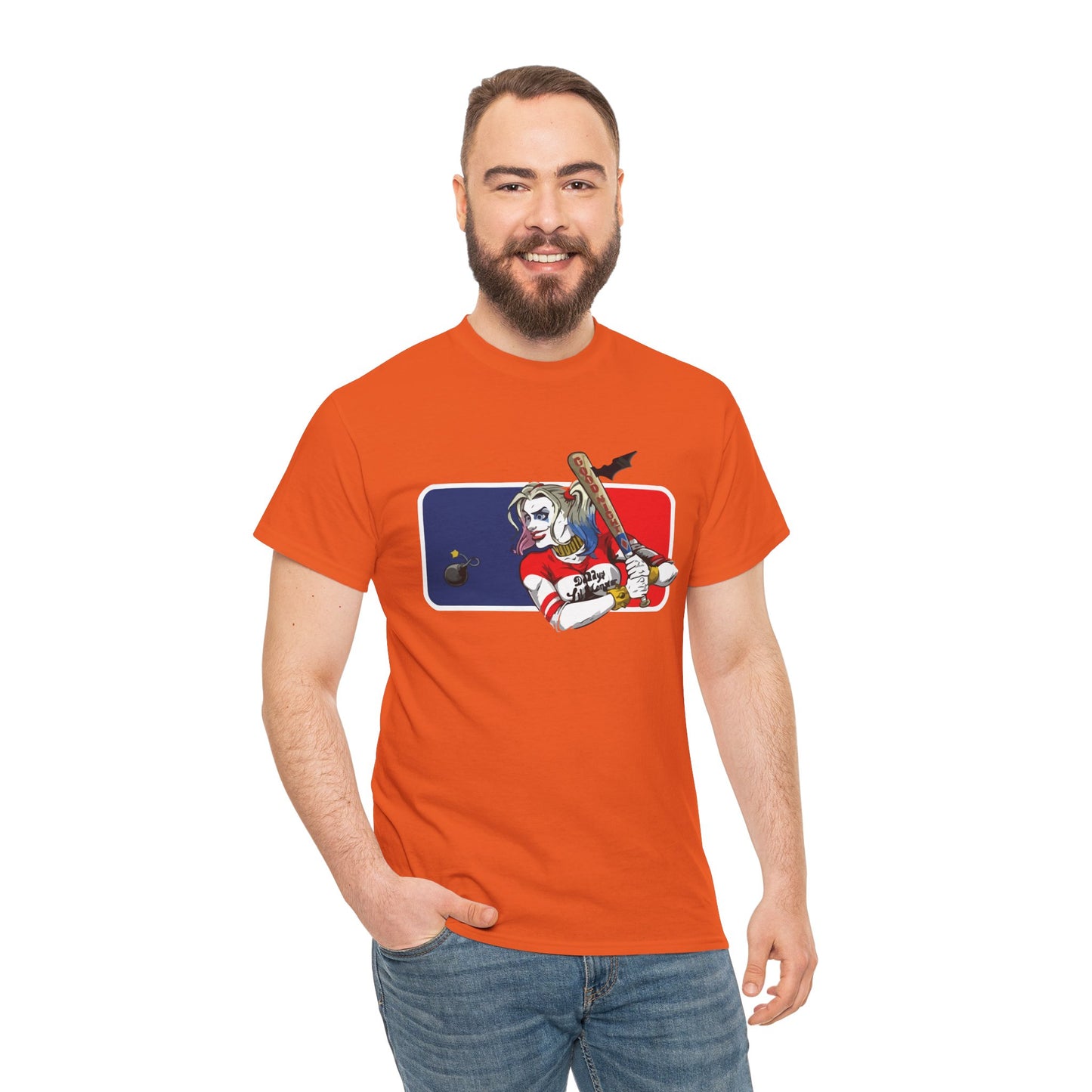 Unisex Baseball Graphic Tee - Harley Quinn DC Casual Wear for Sports Lovers