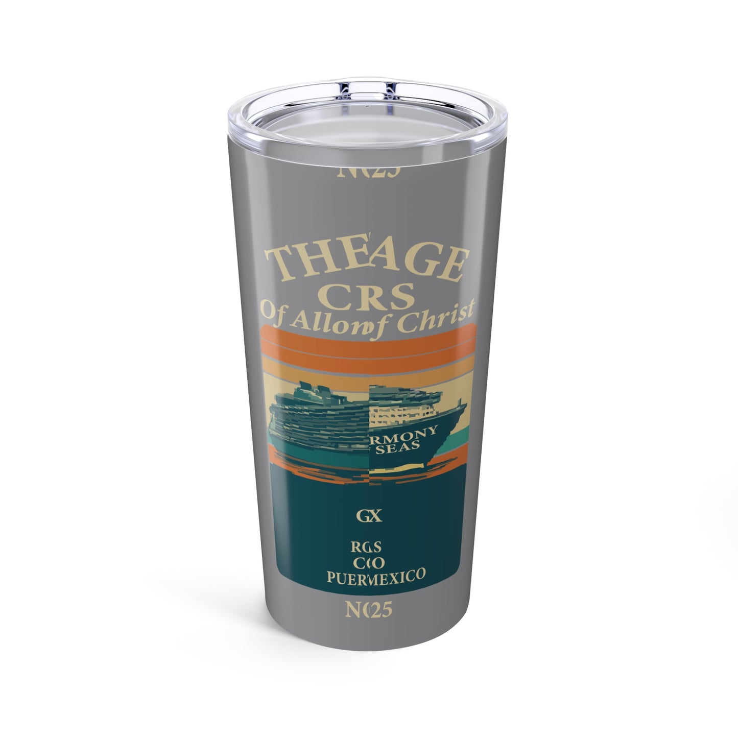 Vintage Cruise Ship Tumbler 20oz, Personalized Travel Mug, Nautical Travel Cup, Gifts for Travelers, Sailing Souvenir