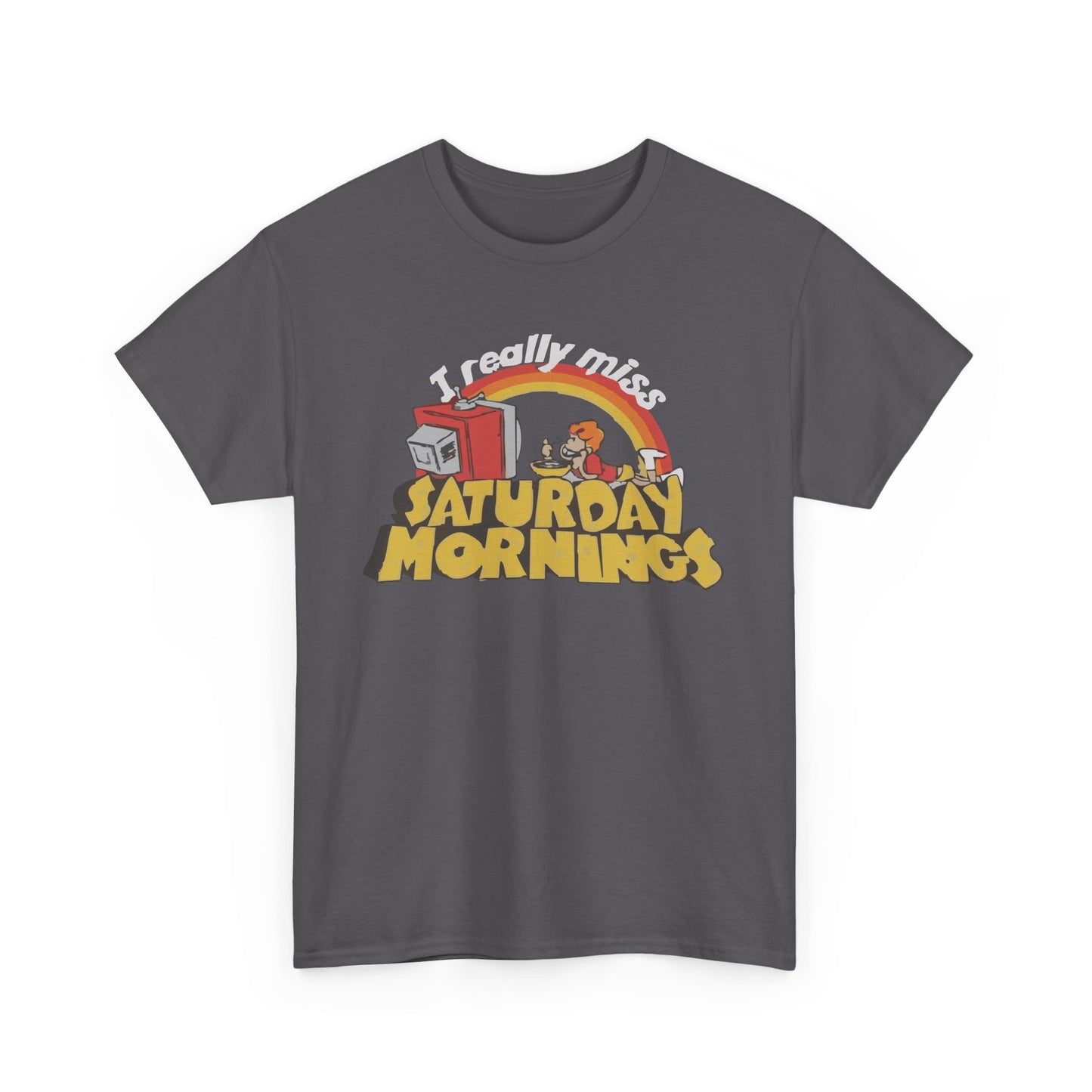 Retro Saturday Mornings Tee, Vintage Cartoon Shirt, Unisex Cotton Tee, Cozy Weekend Vibe, Perfect Gift for Nostalgia Lovers