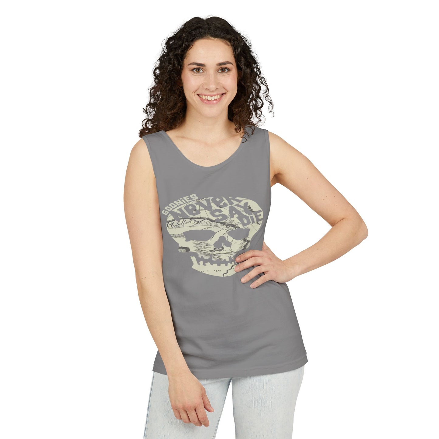 Cool Skull Graphic Tank Top, Unisex Summer Tee, Beachwear, Festival Outfit, Casual Wear, Graphic Apparel