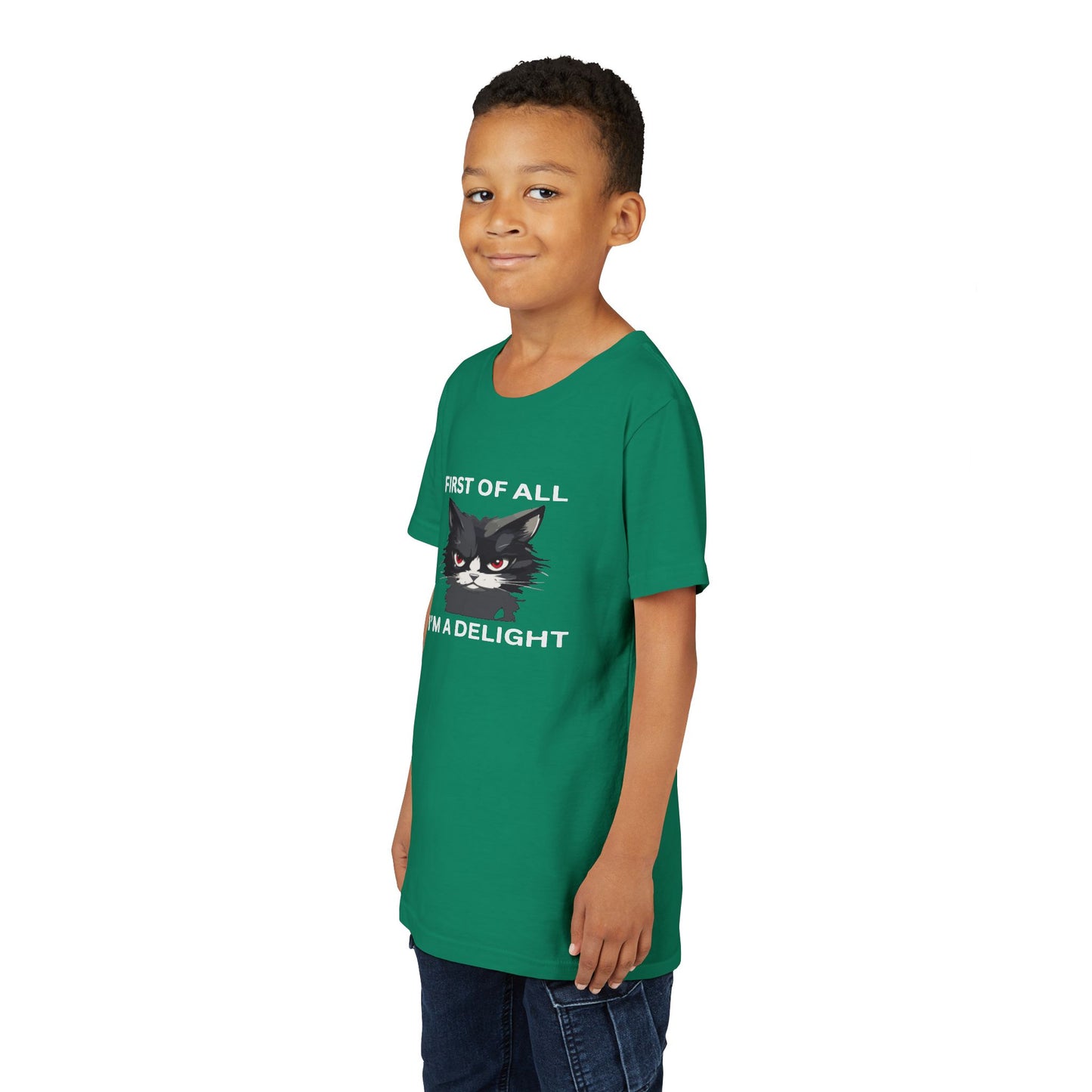 Youth Cat Humor Tee - Perfect for Cat Lovers, Birthday Gifts for Kids, Everyday Wear, Funny Quotes Shirt, Gift for Pet Lovers