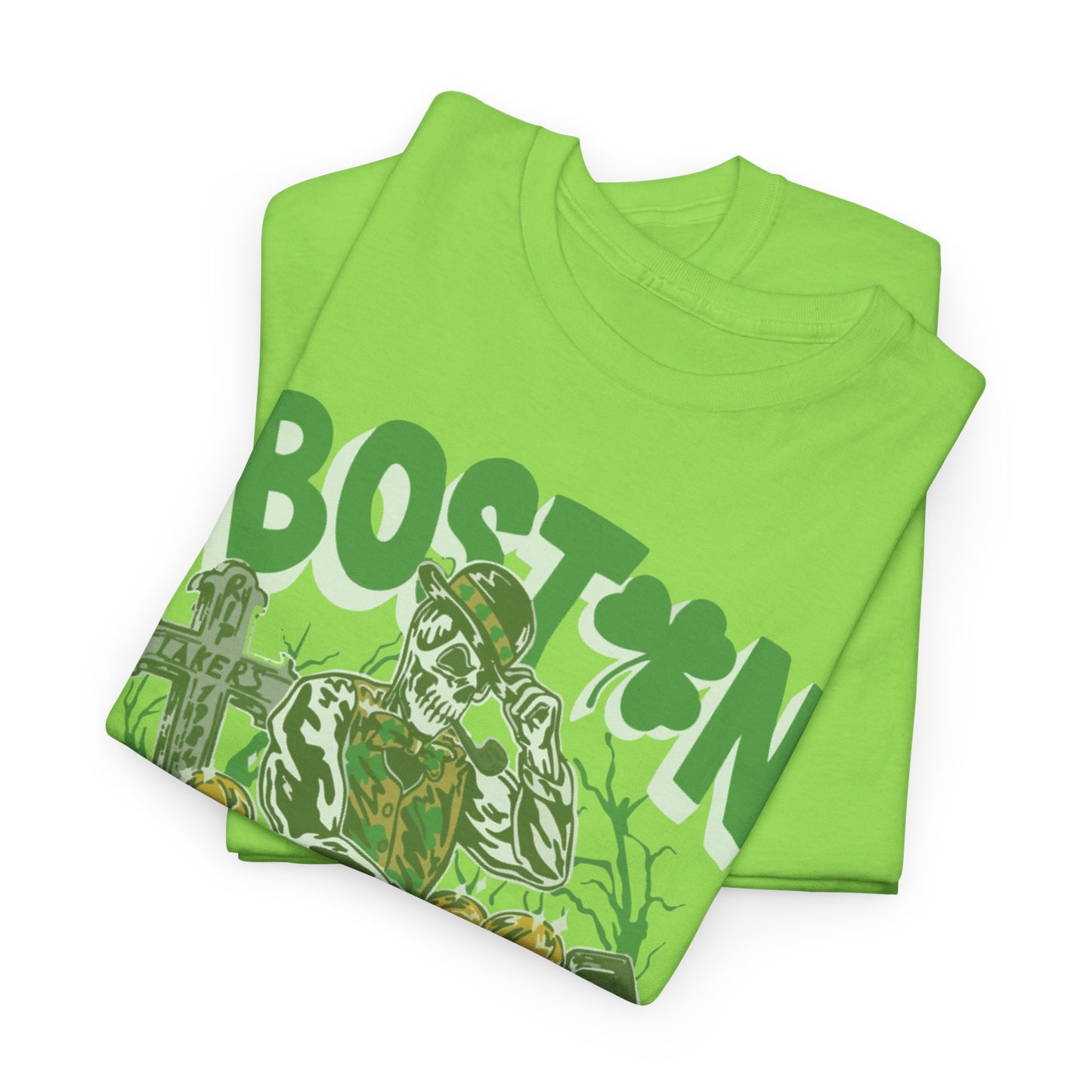Boston Graphic Tee, Unisex Heavy Cotton T-Shirt, Vintage Boston Shirt, Irish Pride Apparel, St. Patrick's Day Gift, Casual Wear