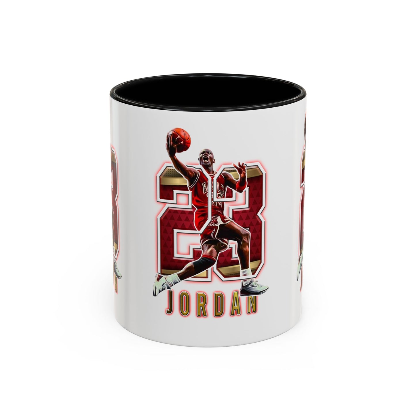 Michael Jordan Accent Coffee Mug - 11oz & 15oz - Perfect Gift for Sports Fans, Collectors, Basketball Lovers, Unique Gift Idea