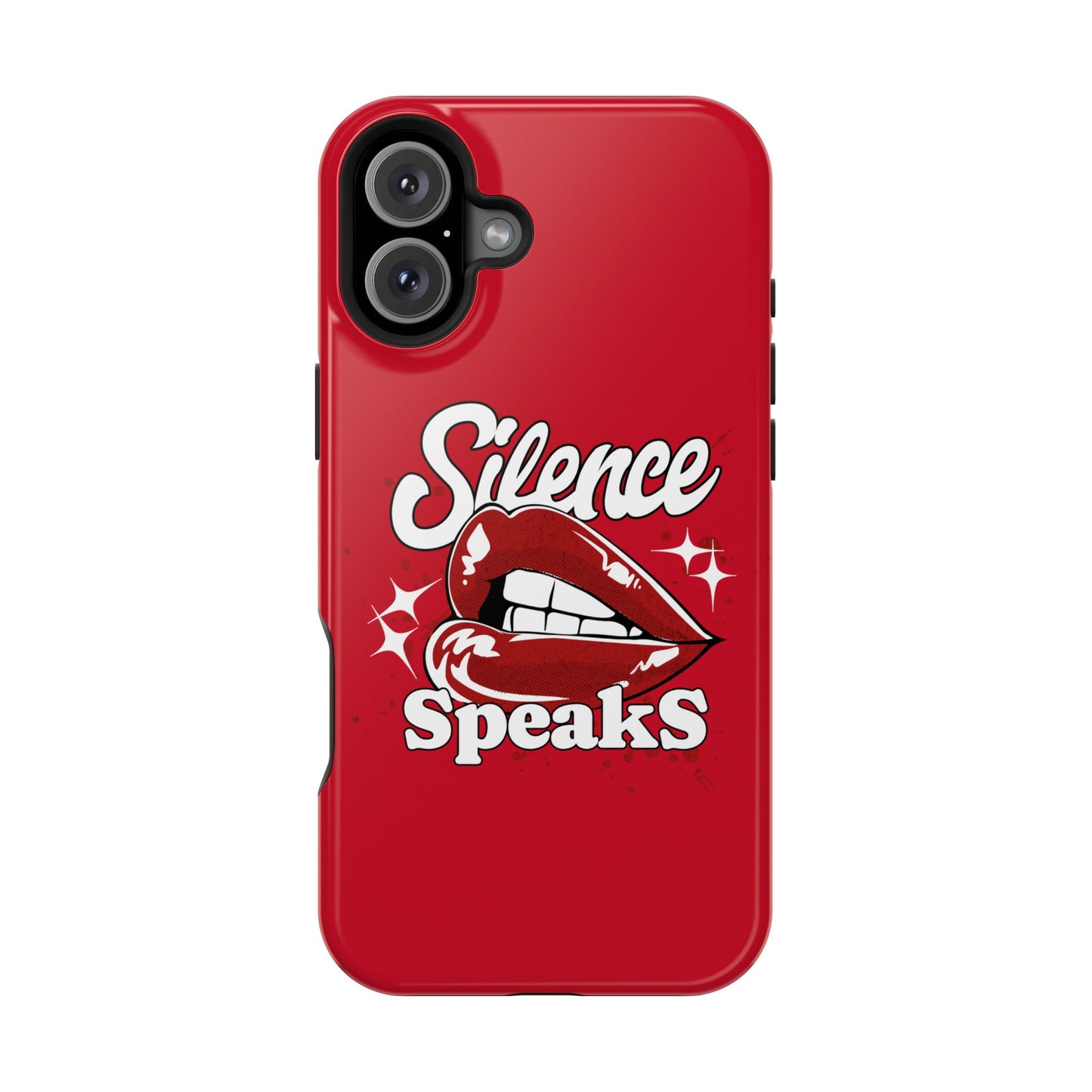 Bold Expression Magnetic Tough Cases, Phone Cover, Gift for Her, Pop Art, Trendy Accessory, Silence Speaks Design