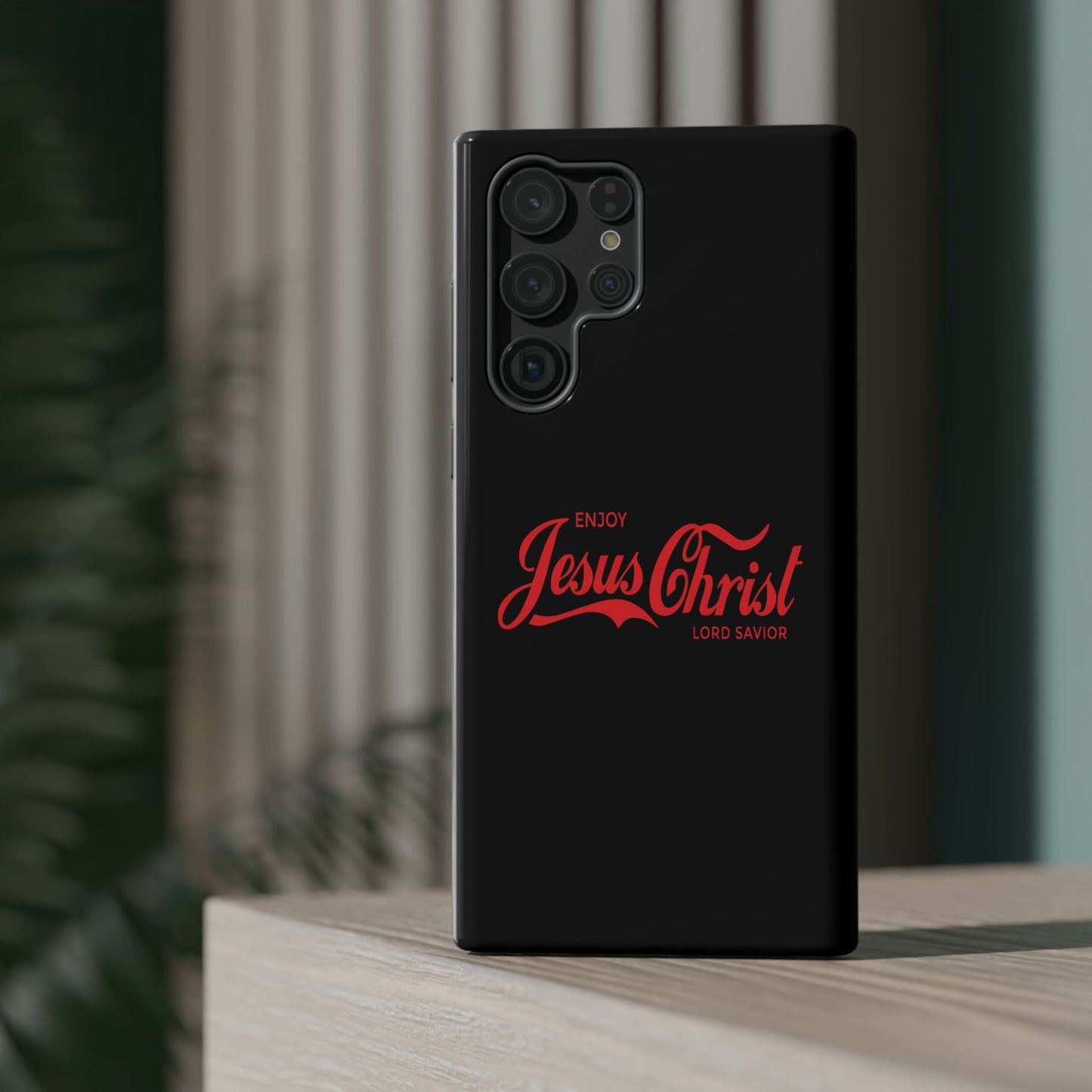 Impact-Resistant Phone Case: Enjoy Jesus Christ Lord Savior, Christian Gift, Durable Protection, Faith-Based Accessory, Holiday Gift